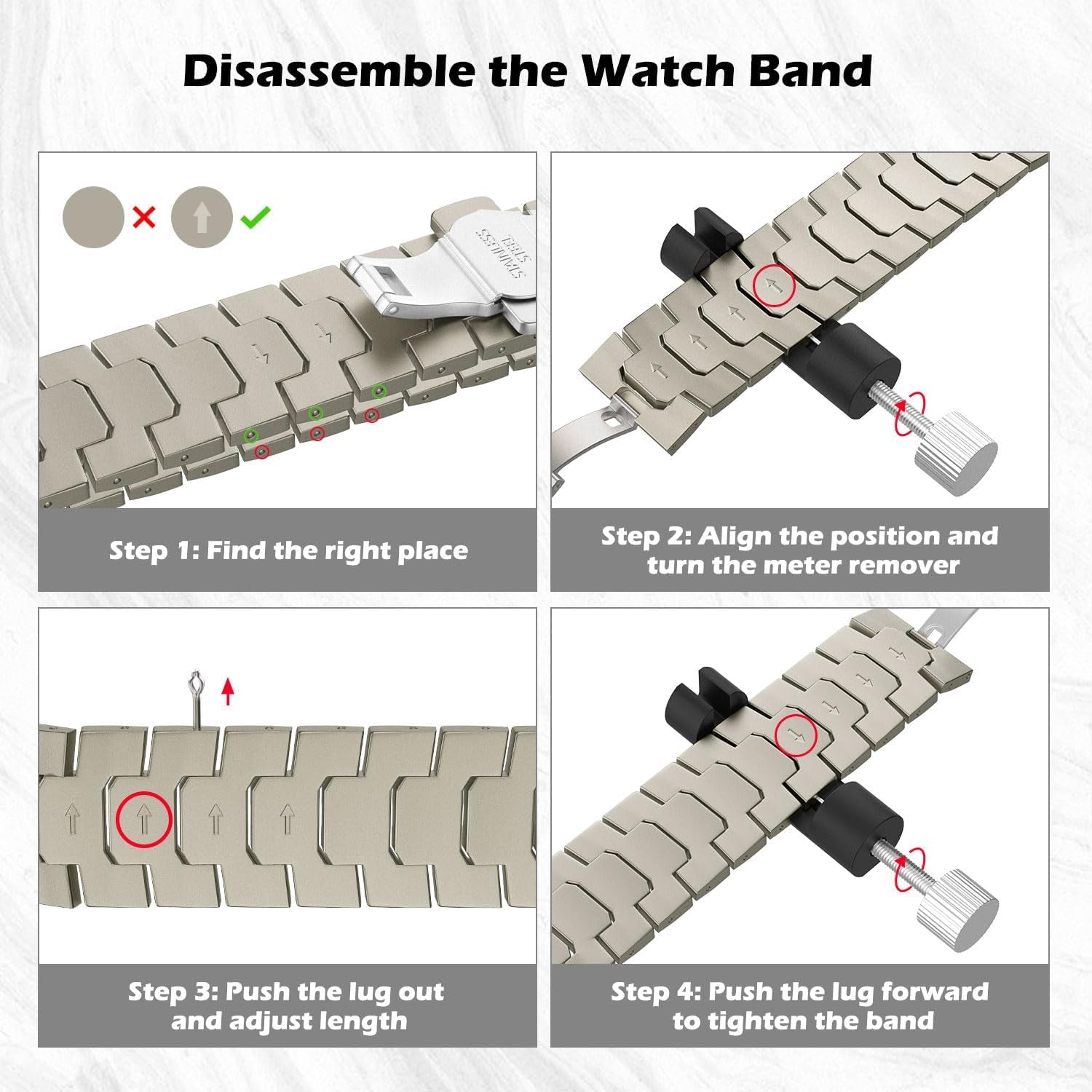 Titanium Band Compatible with Apple Watch 49Mm 45Mm 44Mm 42Mm, Adjustable Sport Strap Wristband for Iwatch Ultra2 Ultra Series 9/8/7/6/5/4/3/2/1/SE with Butterfly Buckle for Men, Titanium