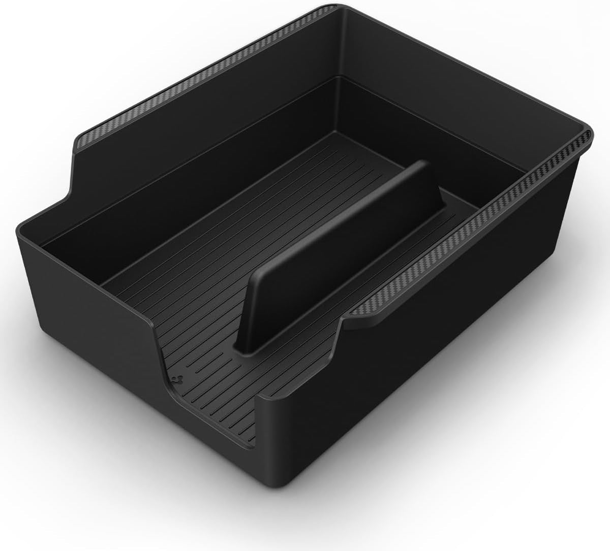 Armrest Console Organizer (Carbon Edition) Designed for Tesla Model 3/Y 2024/2023/2022 [Not Compatible with Model 3 2024 Refresh]