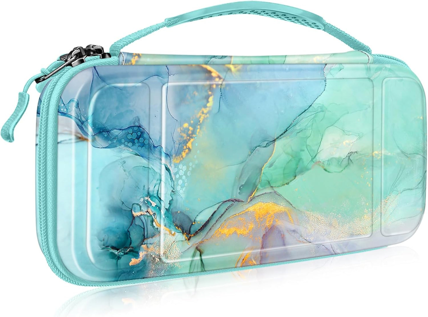 Carrying Case for Nintendo Switch OLED Model 2021/Switch 2017, [Shockproof] Hard Shell Protective Cover Travel Bag W/10 Game Card Slots for Switch Console Joy-Con & Accessories