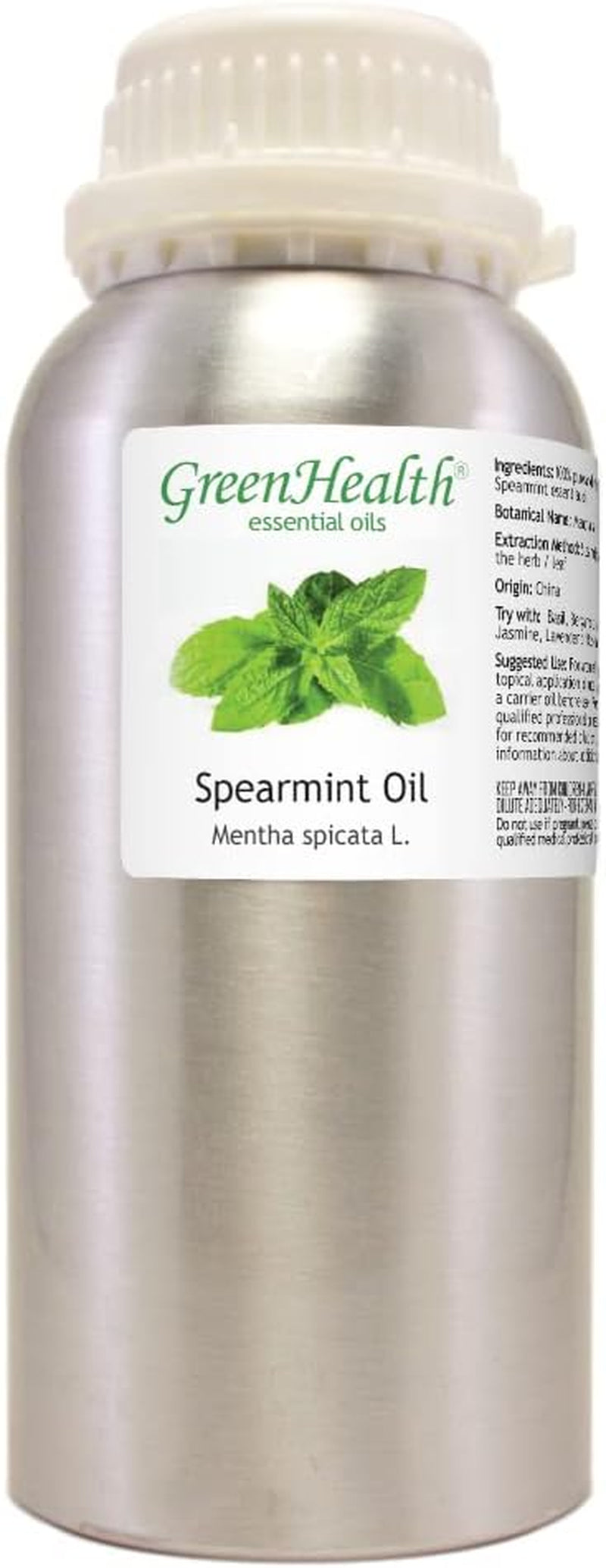 16 Fl Oz - Peppermint Essential Oil (Mentha Piperita) - 100% Pure & Uncut - Aluminum Bottle - TLBH