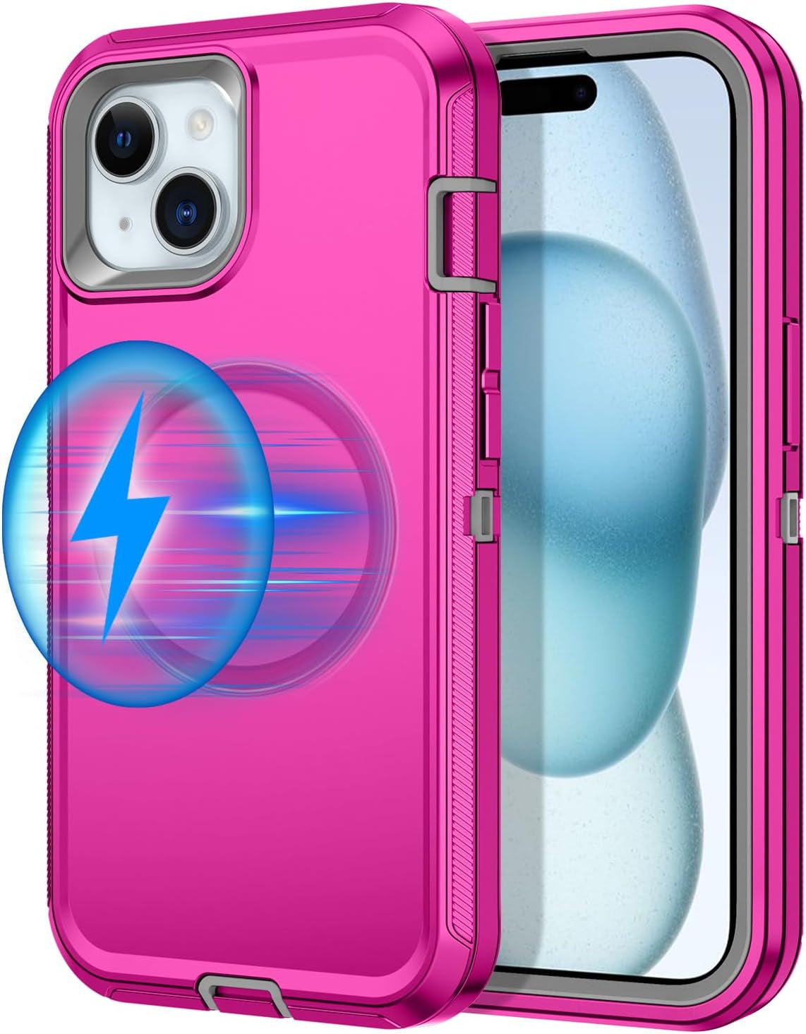 For Iphone 16E Case [Compatible with Magsafe] Shockproof 3-Layer Full Body Protection [Without Screen Protector] Rugged Heavy Duty Cover Case for Apple Iphone 16E 6.1",Turquoise