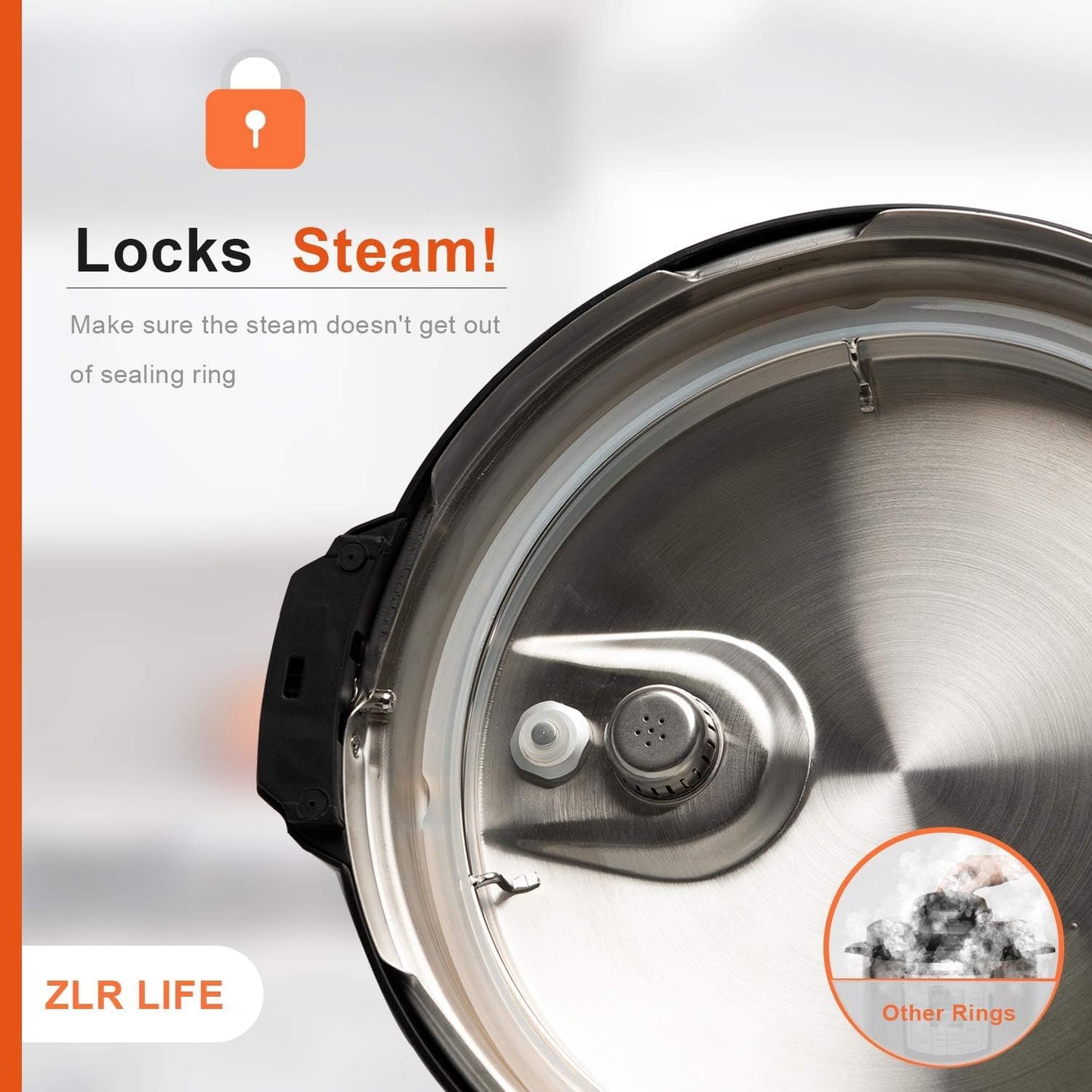 Silicone Sealing Rings Compatible for Instant Pot 6 Quart Pressure Cookers - 1 Pcs Replacement Silicone Gasket Seal Rings Fit IP-DUO60, DUO50, LUX60, LUX50, CSG60, and CSG50 - Clear