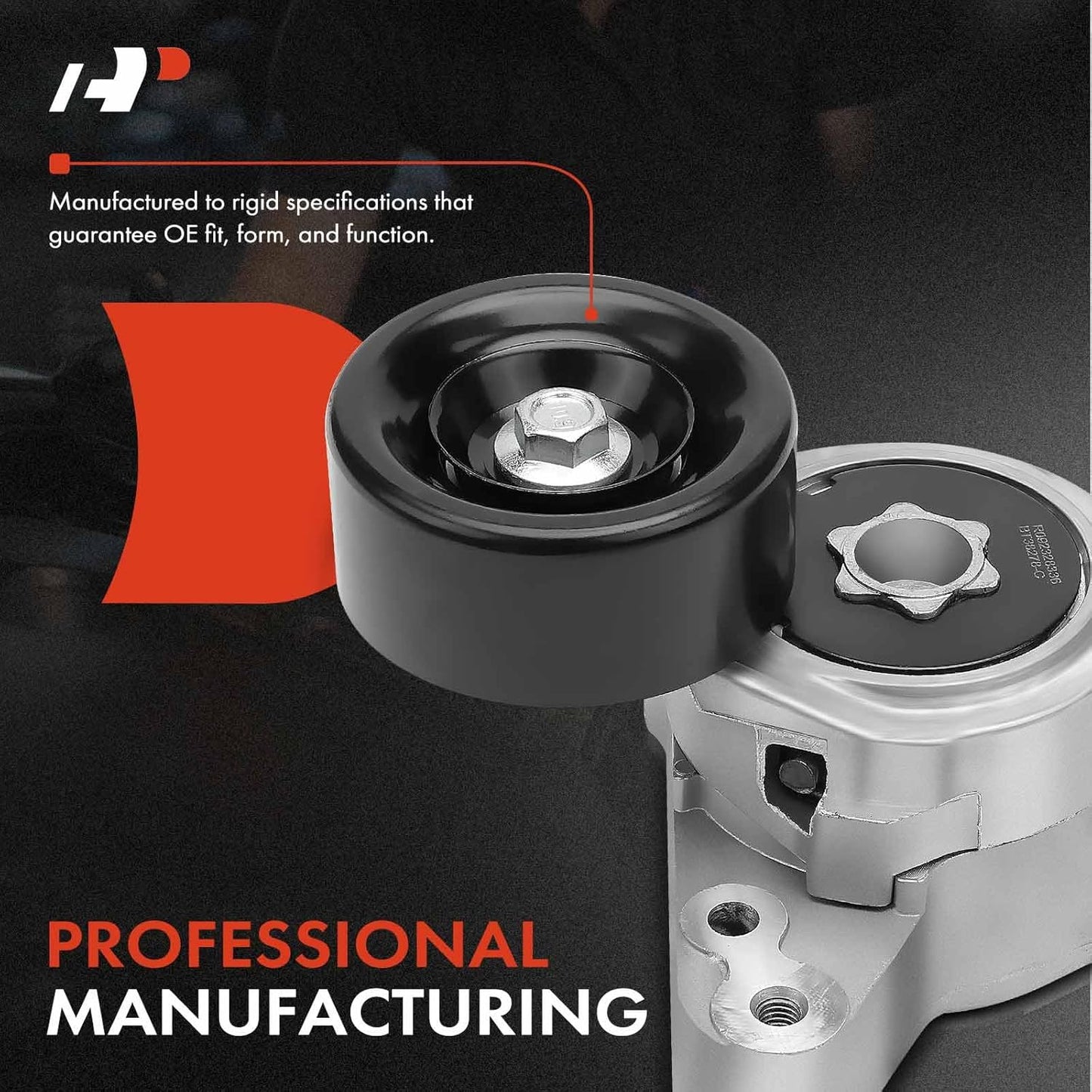 Belt Tensioner Assembly with Pulley Compatible with Honda Accord 2003-2007, Civic 2006-2015, CR-V, Element & Acura TSX, CSX, RDX, ILX, Replace# 31170RAAA01, 31170PNA023