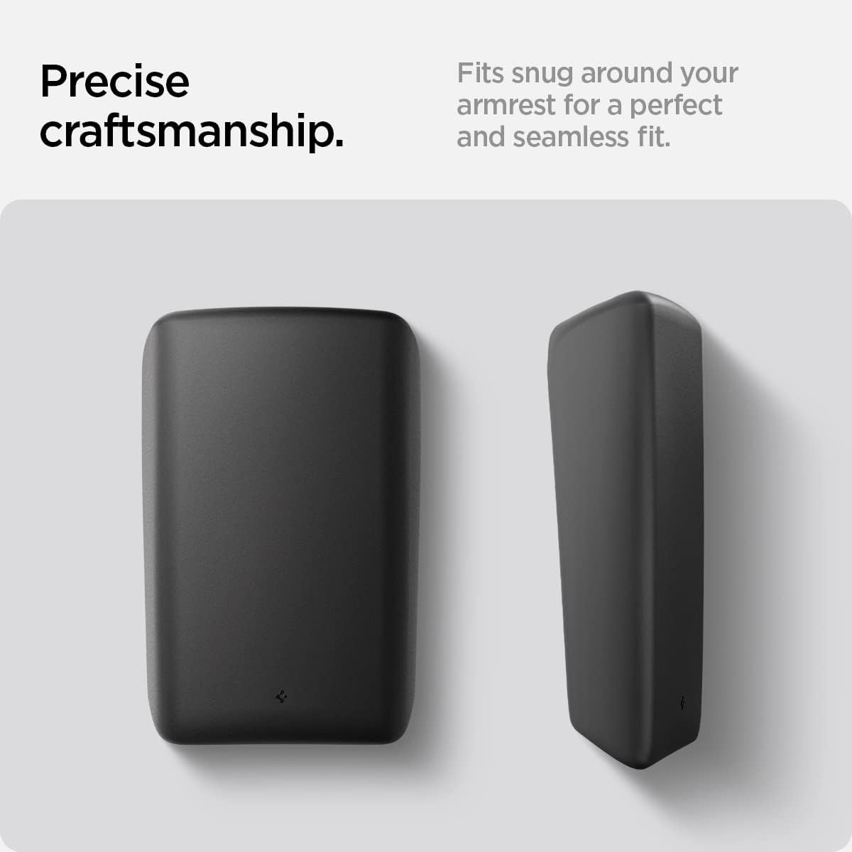 Center Console Non-Slip Armrest Cover Designed for Tesla Model 3/Y 2023/2022 with EZ Snap on Instant Install [Not Compatible with Model 3 2024 Refresh] Black