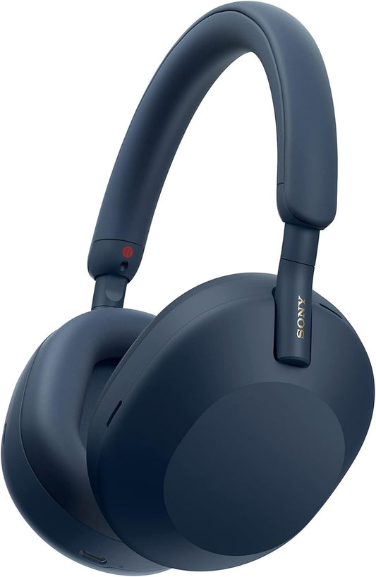 WH-1000XM5 the Best Wireless Noise Canceling Headphones, Made of Soft Fit Synthetic Leather, Integrated Processor V1, with 4 Beamforming Microphones, up to 30-Hour Battery Life, Midnight Blue