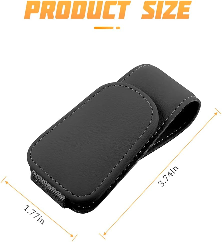 Sunglasses Holders for Car Sun Visor, Leather Eyeglasses Hanger Mounter, Magnetic Glasses Holder and Ticket Card Clip, Auto Interior Accessories Universal for SUV Pickup Truck TRUCK DRIVER