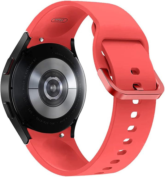 Silicone Band Replacement Compatible with Samsung Galaxy Watch 4 40Mm 44Mm Band Watch4 Classic 42Mm 46Mm Bands Sport Watch Wristband Replacement Silicone Strap for Women Men