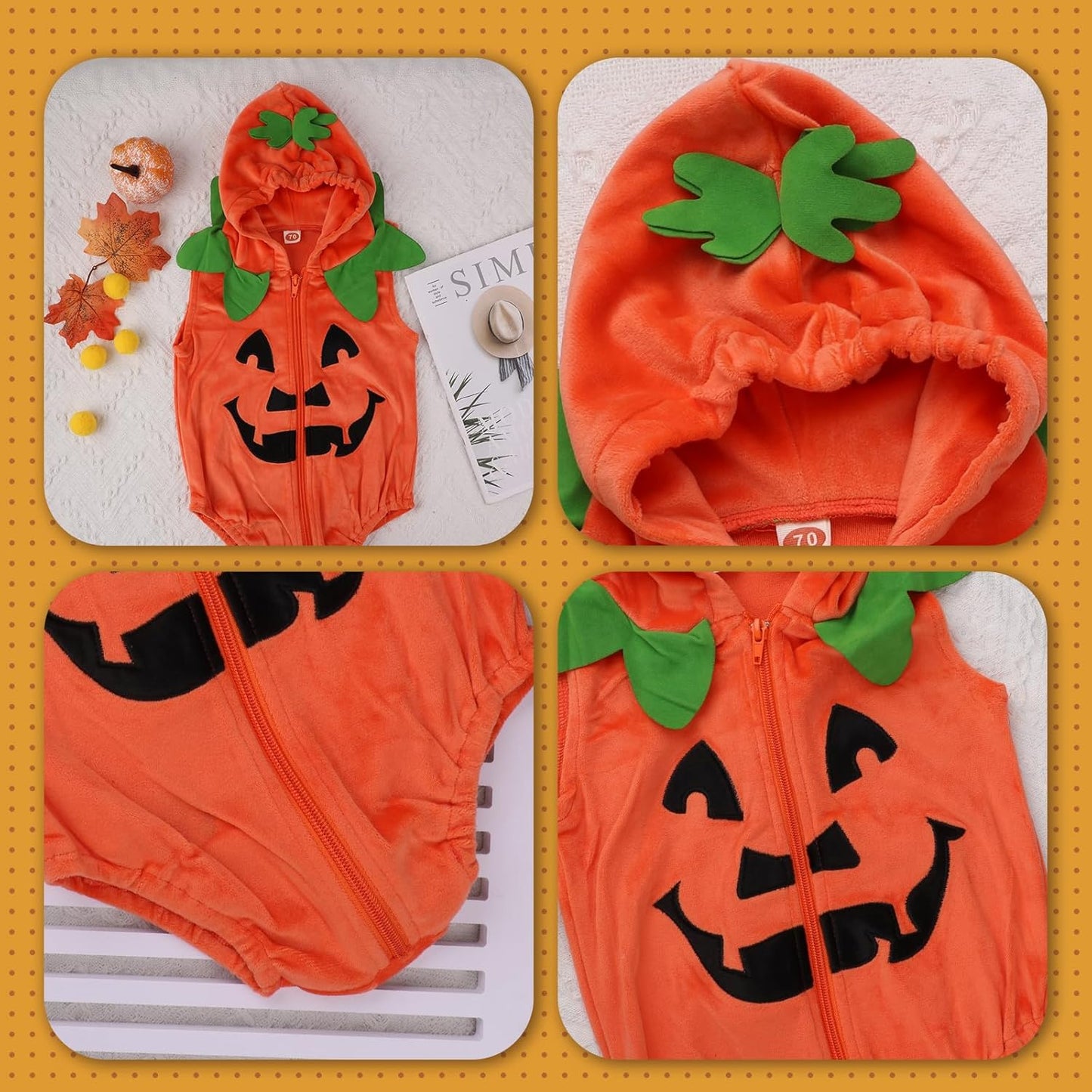 Cute Baby Halloween Pumpkin Costume, Halloween Pumpkin Costume Kids Halloween Costumes for Halloween Decorations