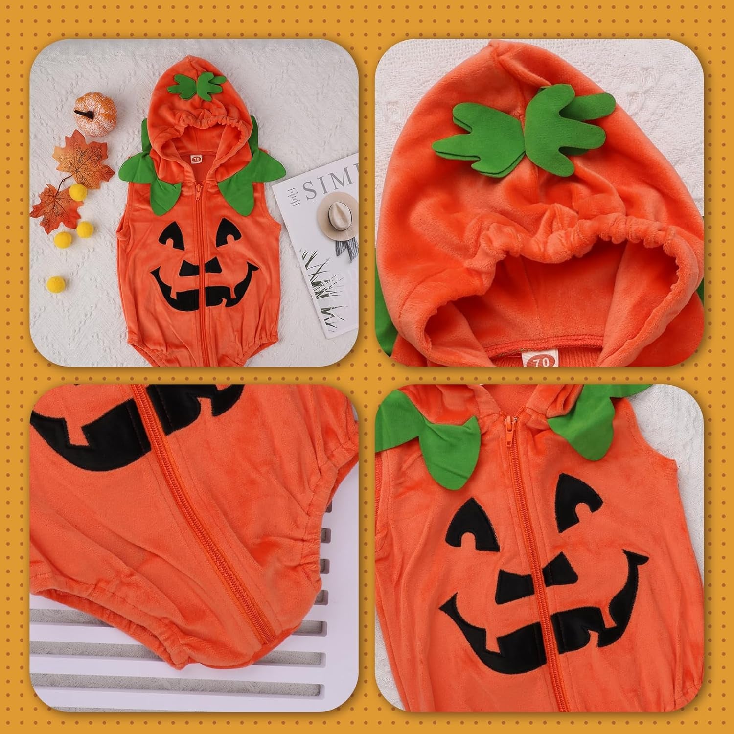 Cute Baby Halloween Pumpkin Costume, Halloween Pumpkin Costume Kids Halloween Costumes for Halloween Decorations