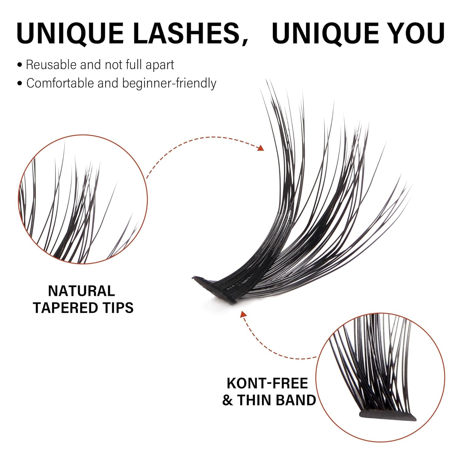 Lash Cluster 240Pcs Individual Lashes,8-16Mm Diy Lash Extension,D Curl Lash Clusters Wispy,3D Natural Lash Clusters Look like Eyelash Extension DIY at Home (Orange 40P-D-8-16Mix)