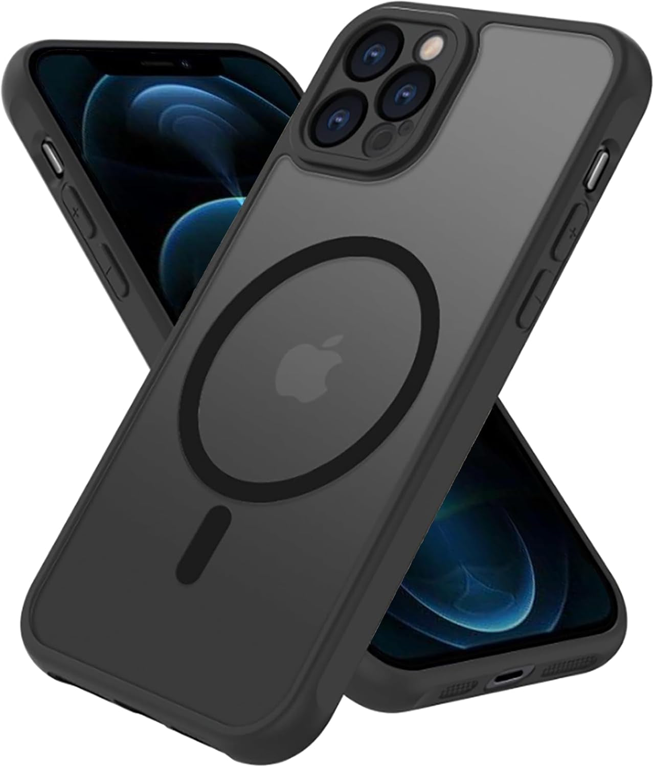 2025 New Magnetic for Iphone 16E Case,Compatible with Magsafe,Military Grade Drop Tested, Shockproof Matte Translucent Hard Back Slim Protective Case.Black Magnetic Circle.