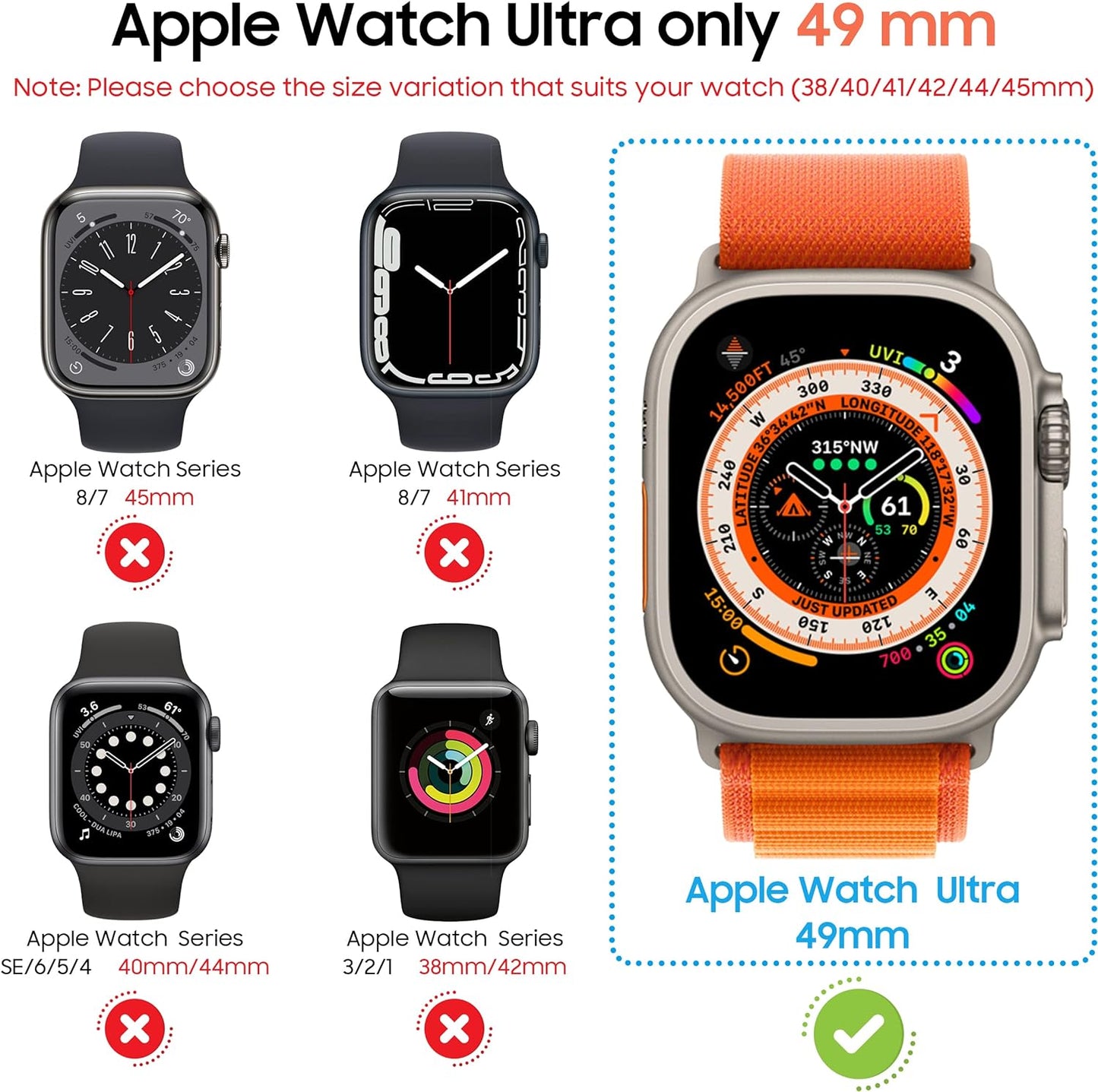 3-Pack for Apple Watch Ultra/Ultra 2 49Mm Privacy Screen Protector Case,[Anti-Peeping] Ultra-Thin Tempered Glass Case Cover for Iwatch Series 8/Iwatch Series 9 Ultra/Ultra 2 49Mm