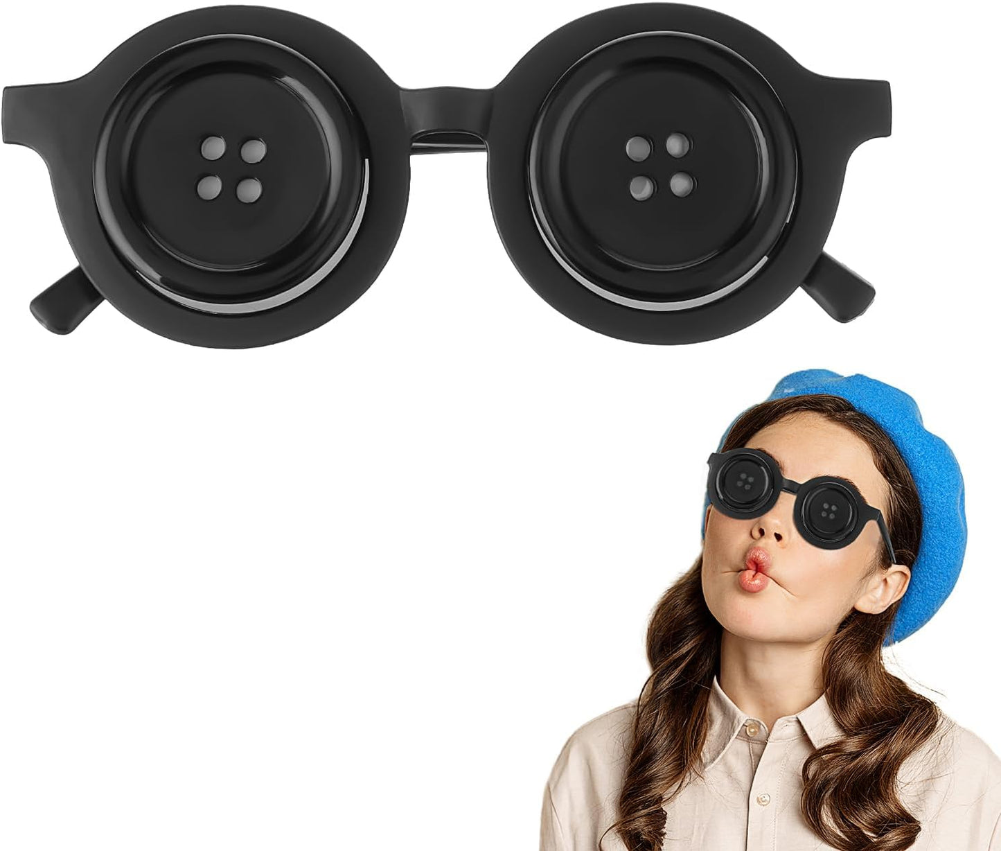 Halloween Glasses Plastic Sunglasses Picture Framing Supplies Dance Party Button Eyeglass Frame Costume Funny Props Atmosphere Novelty Favor Creative Shooting