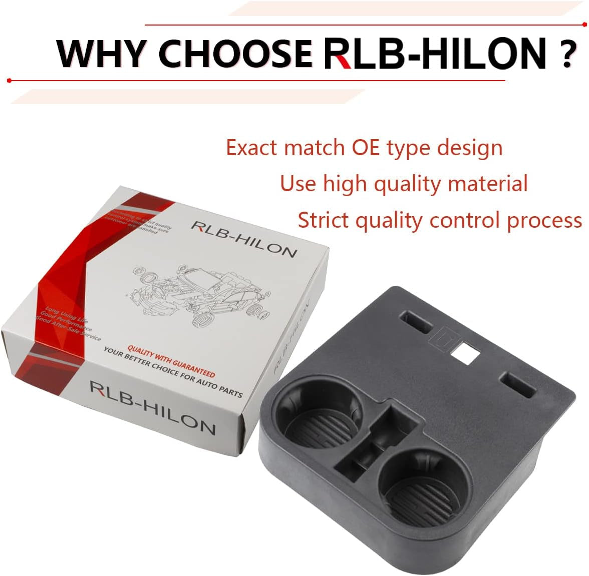 Front Console Cup Holder Compatible with Ford F150 2015-2020 and Ford F-Series Super Duty 2017-2022 Year, Center Cup Holder under Front Seat Bottom, HC3Z-2813562-AB