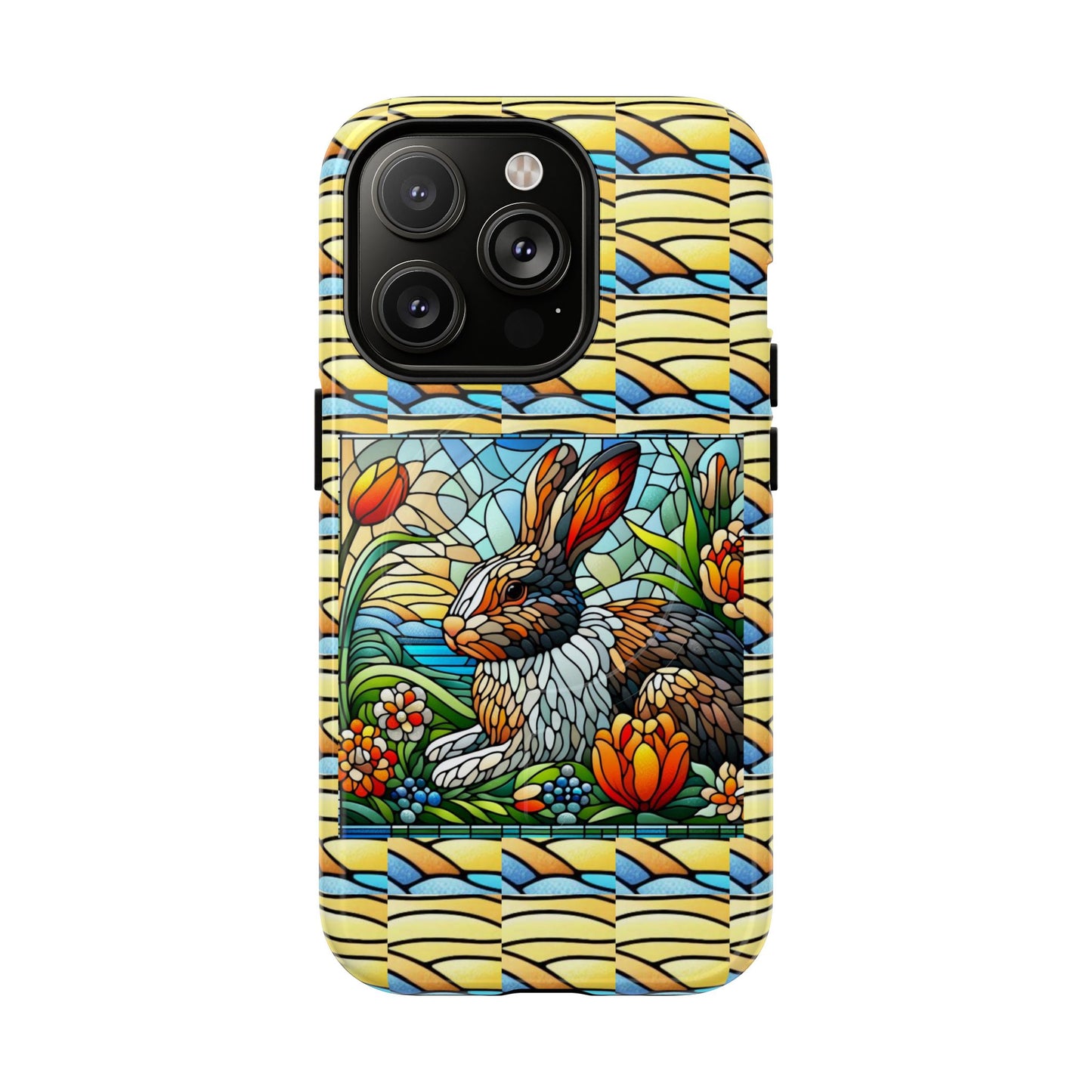 Dutch Rabbit Animal Stained Glass Design Tough Magnetic Cases