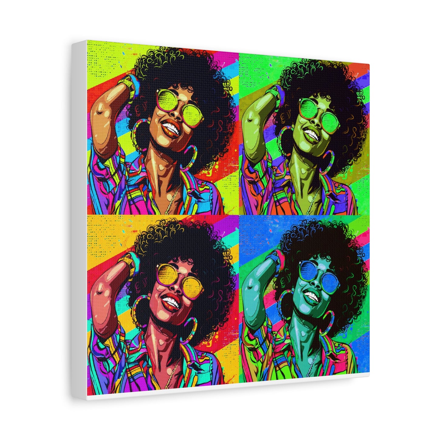 BLACK BEAUTY COLORFULL ANDY WARHOL STYLE Matte Canvas, Stretched, 1.25"