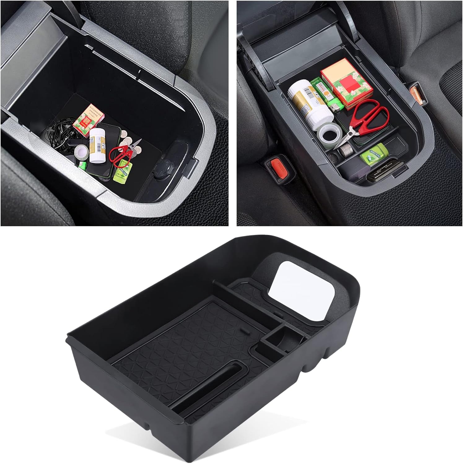 Upgraded Center Console Organizer Compatible with Toyota RAV4 2025 2024 2023 2022 2021 2020 2019 Interior Accessories, Gear Shift Storage Tray Secondary Box Insert Divider - 2Pcs
