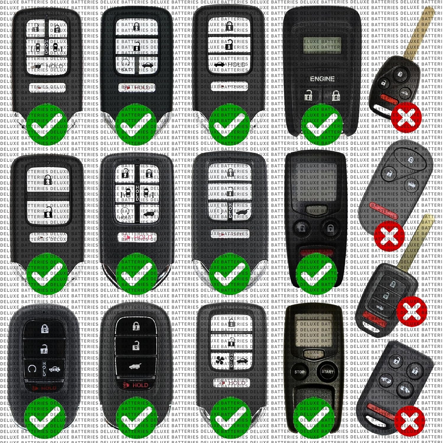 Key Fob Replacement Batteries for Honda (CRV Civic Accord Pilot Odyssey HRV Fit Passport Ridgeline Crosstour Insight Clarity CRZ) Smart Remote (Pack of 2) (Check Fitment Guide)