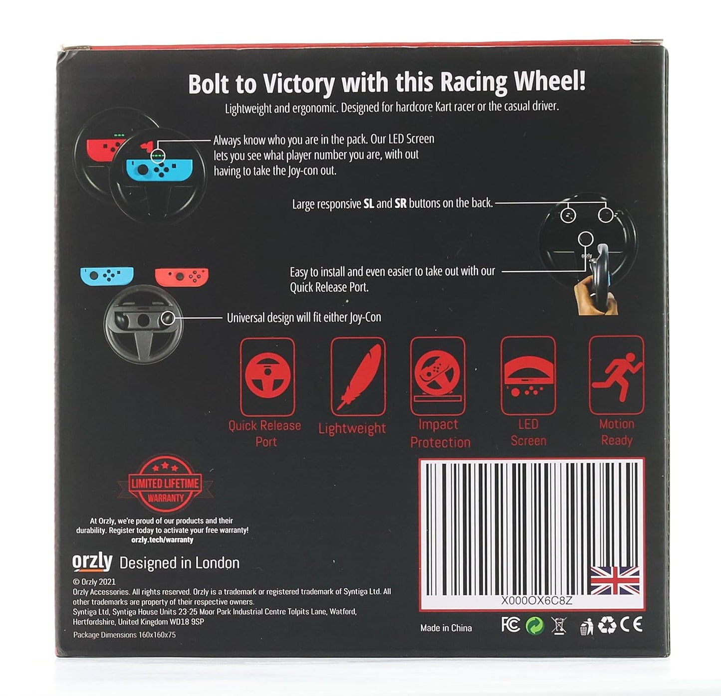 Steering Wheels for Nintendo Switch & OLED Console Joycons, Racing Wheels for Mario Kart 8 Deluxe [Mariokart Switch Steering Wheel Joycon Controller Attachment Accessories]-Twin Pack [2X Black]