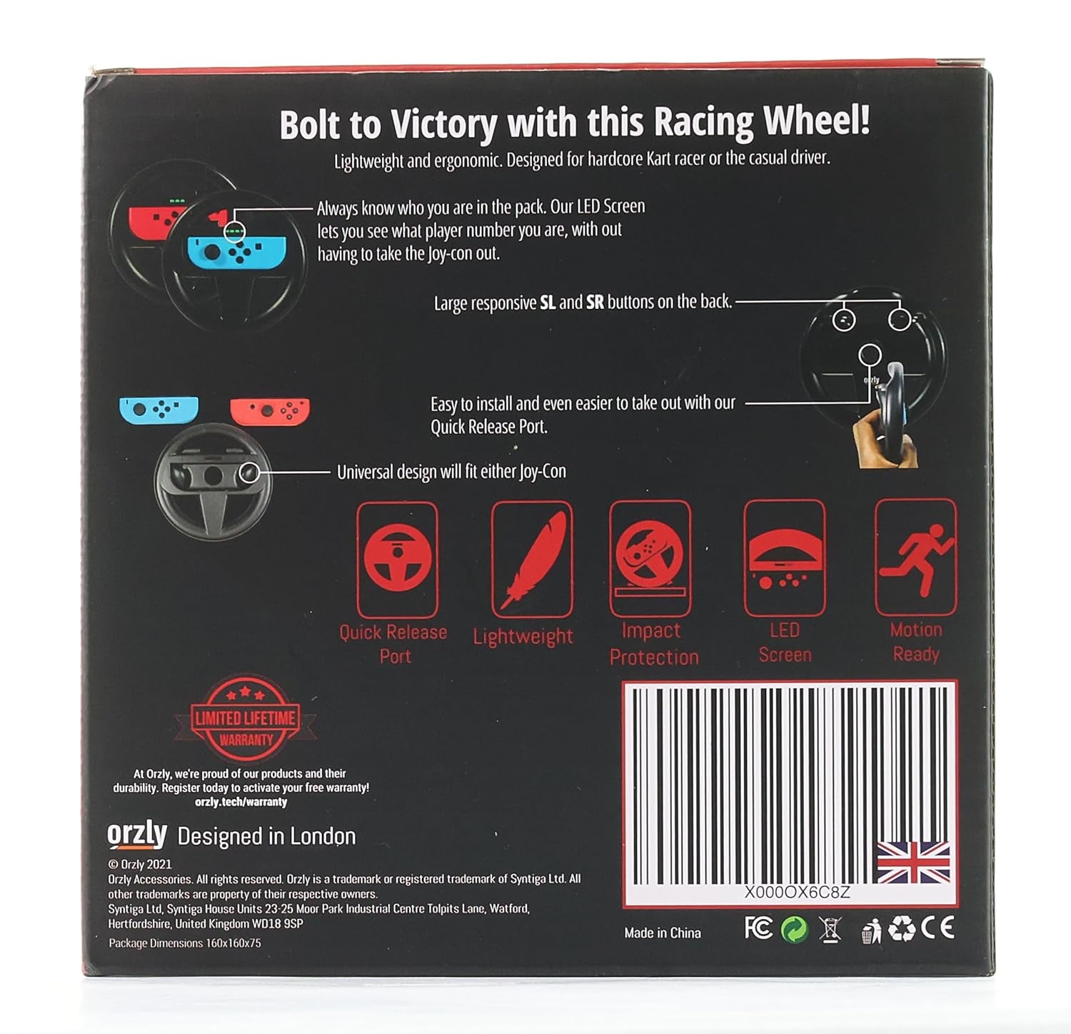 Steering Wheels for Nintendo Switch & OLED Console Joycons, Racing Wheels for Mario Kart 8 Deluxe [Mariokart Switch Steering Wheel Joycon Controller Attachment Accessories]-Twin Pack [2X Black]