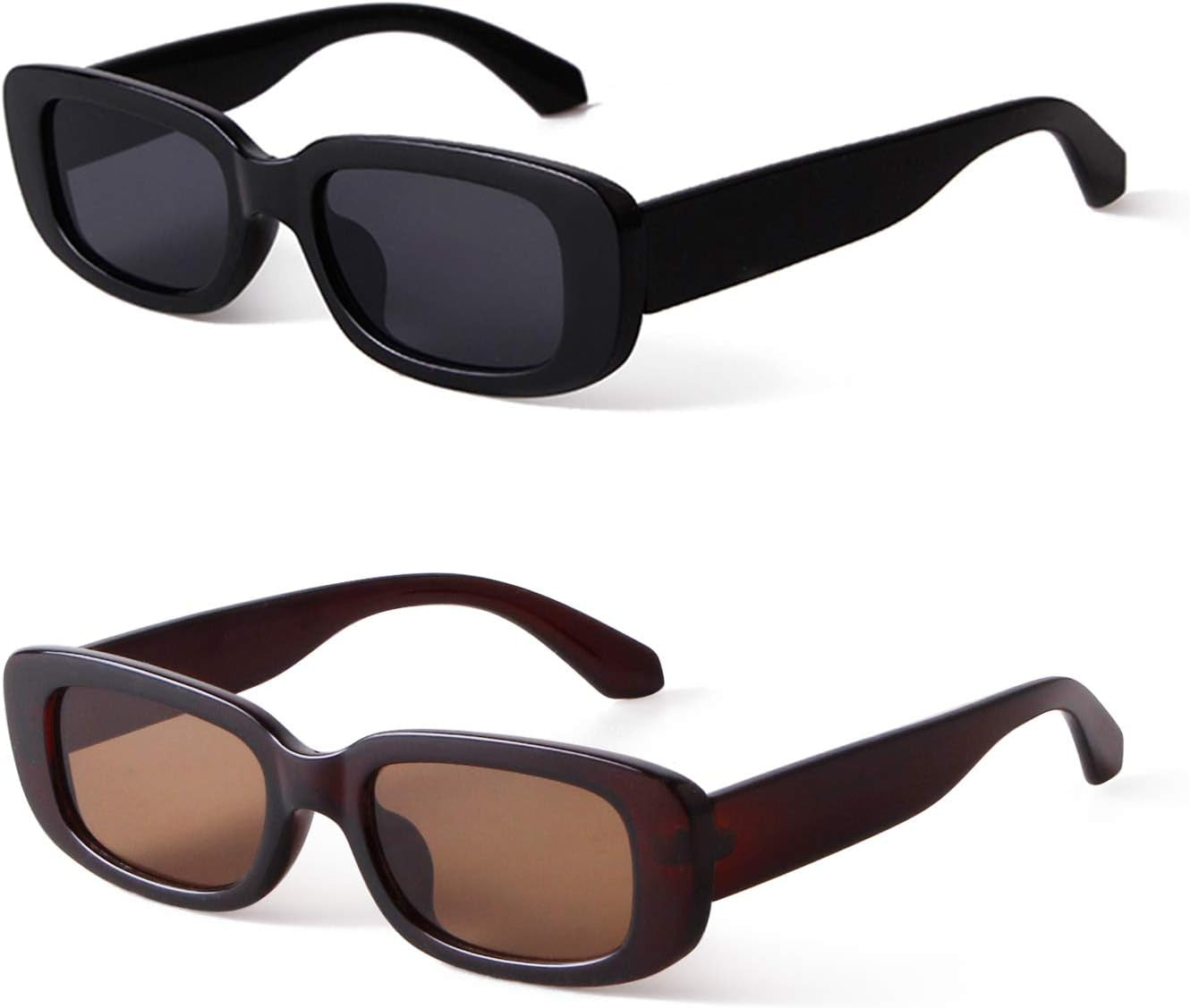 Rectangle Sunglasses for Women Men Retro 90S Sunglasses Womens Trendy Rectangular Sun Glasses Y2K Unisex Stylish 2025