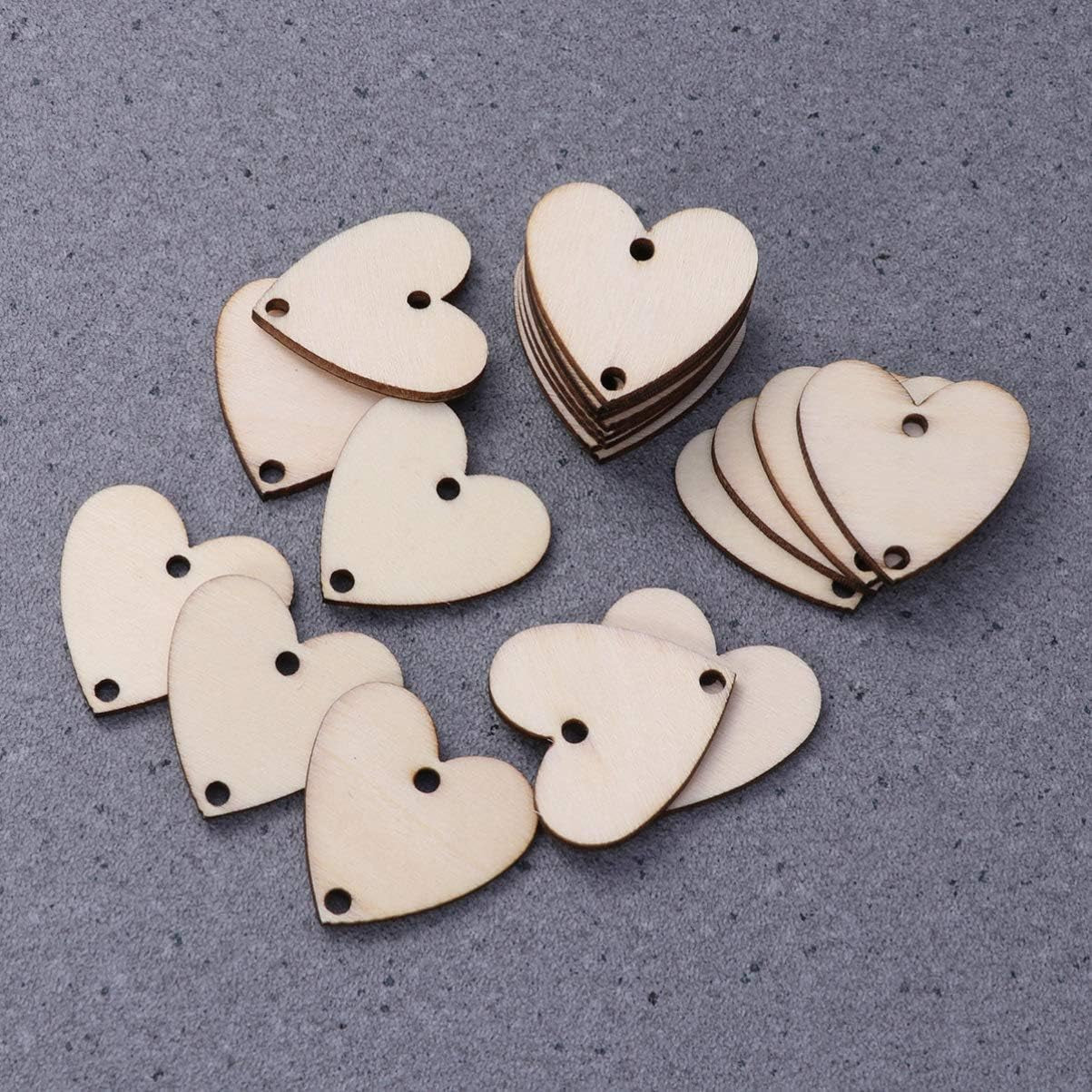 Family Birthday Wooden Reminder Calendar Board Wall Hanging Plaque Board Wood Heart Tags with 50 PCS Iron Loops for Wedding Birthday Christmas Home Wall Decor