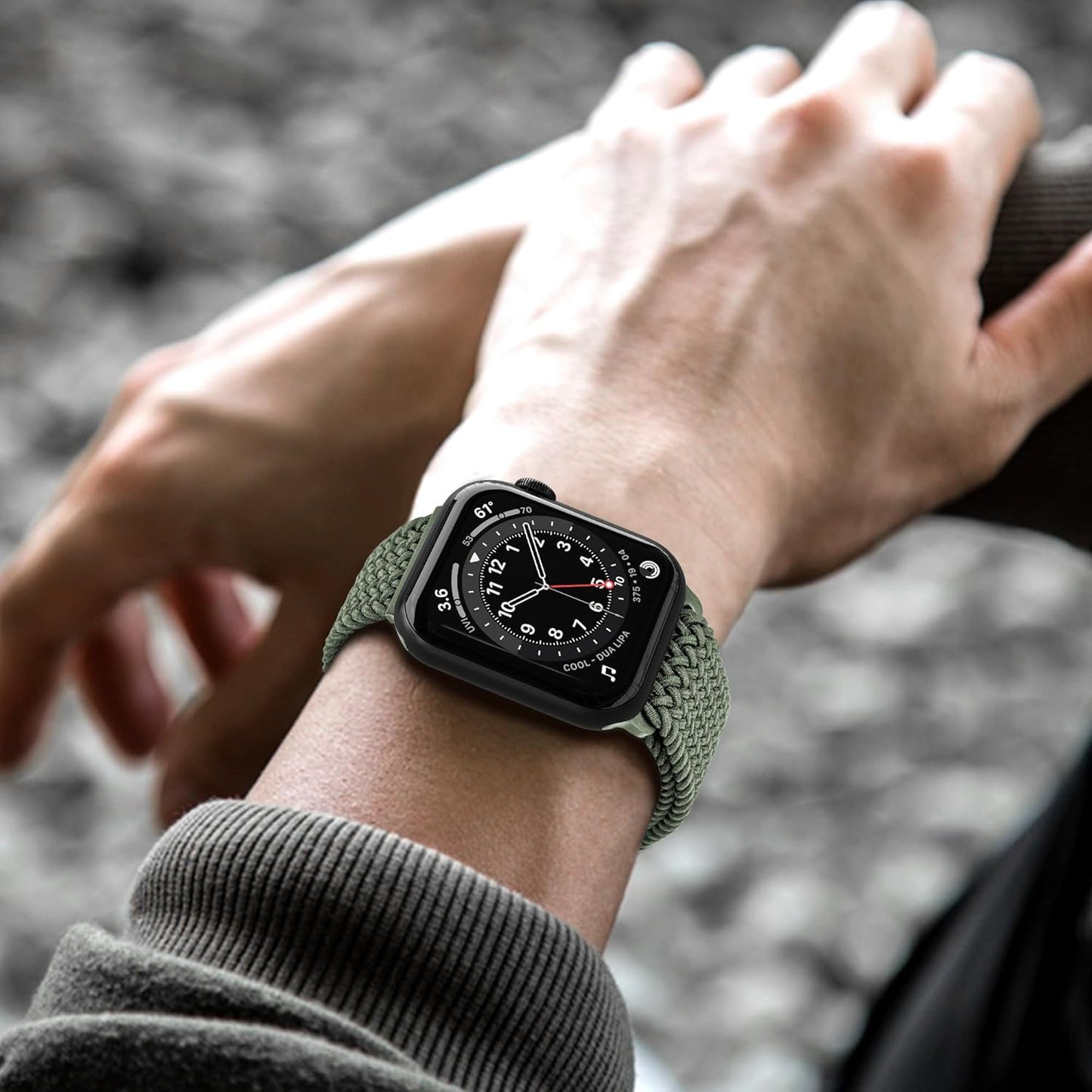 Magnetic Stretchy Watch Band Compatible for Apple Watch Band 38Mm 40Mm 41Mm,Comfortable Adjustable Straps Wristbands for Iwatch Series 9 8 7 6 5 4 SE 3 2 1 Ultra 1 2 Women Men, Army Green