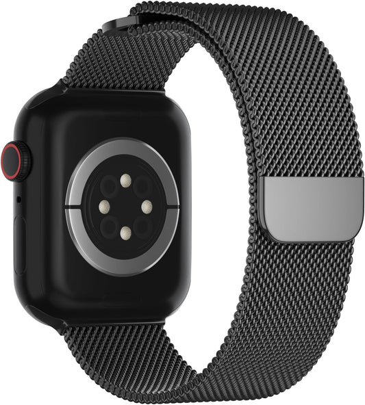 Stainless Steel Metal Band Compatible with Apple Watch Band 38Mm 42Mm 40Mm 44Mm 41Mm 45Mm 49Mm, Mesh Magnetic Clasp Loop Sp Wristband for Iwatch Ul Series 9/8/SE/7/6/5/4/3/2/1 Men Women