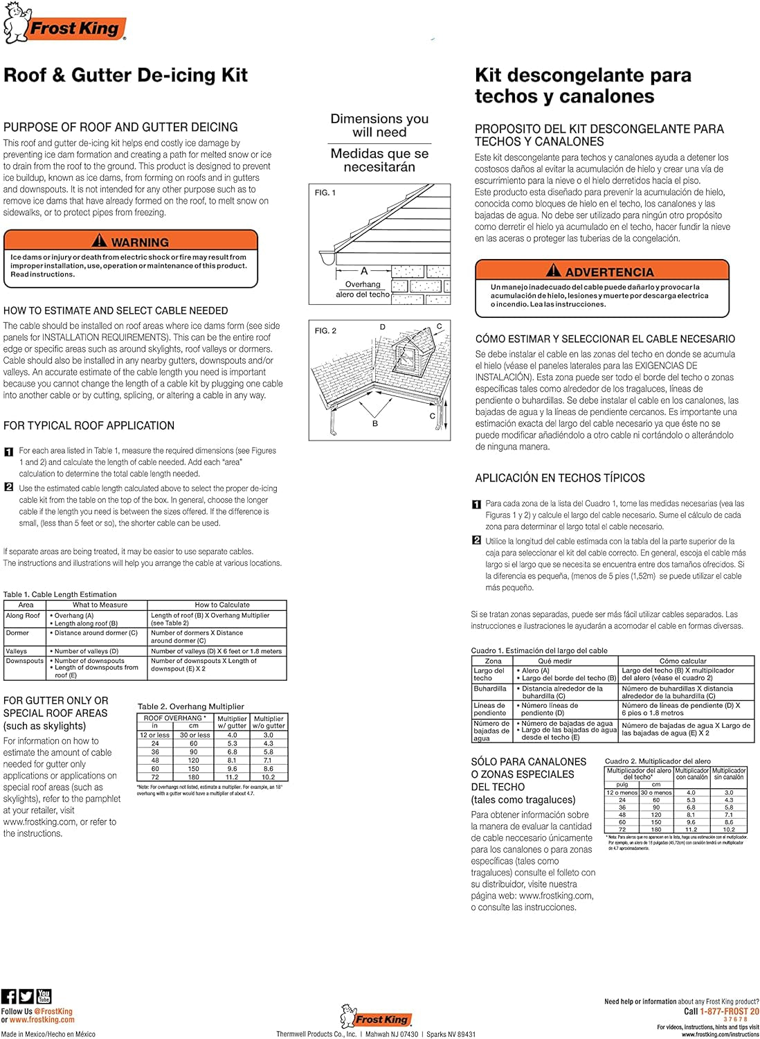 RC60 Heating Cables, 60', Black