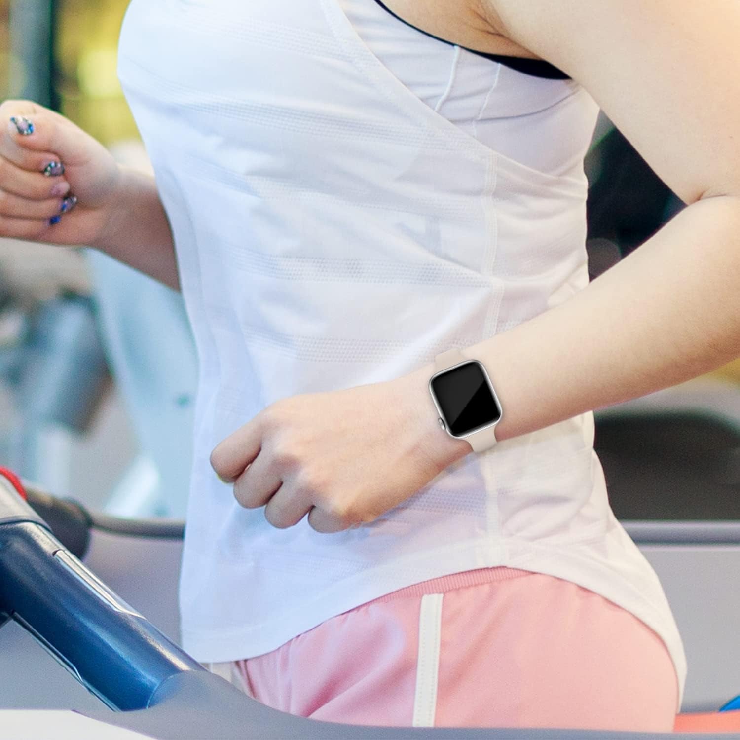 Bands Compatible with Apple Watch 38Mm 40Mm 41Mm 42Mm 44Mm 45Mm 49Mm, Slim Thin Narrow Replacement Soft Silicone Sport Strap Wristbands for Iwatch Series 9/8/7/6/5/4/3/2/1 Ultra SE Women Men