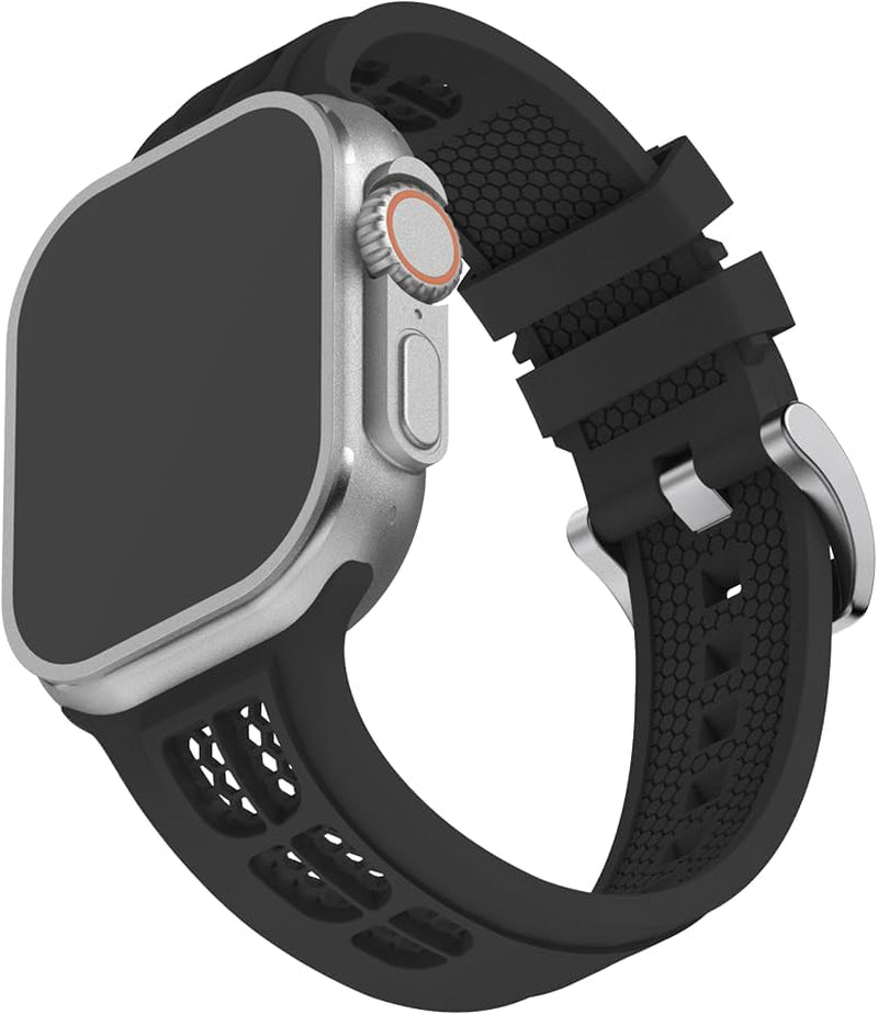 Sport Bands Compatible with Apple Watch Band 38Mm 40Mm 41Mm 42Mm 44Mm 45Mm 46Mm 49Mm Women Men,Soft Silicone Breathable Replacement Strap for Iwatch Ultra/Ultra 2 Series 10 9 8 7 6 5 4 3 2 1 SE