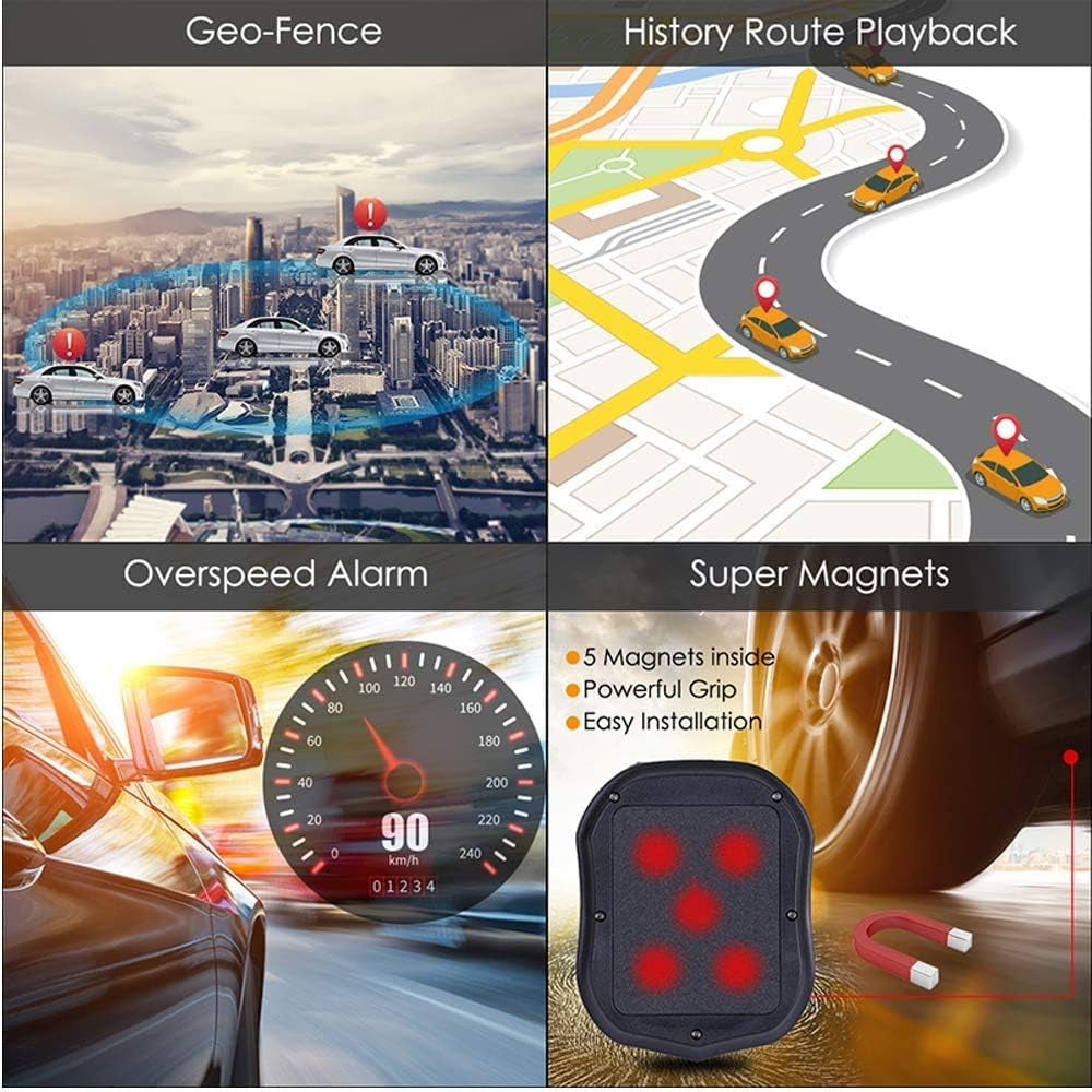 GPS Tracker, Strong Magnet Car GPS Tracker Remote Monitor 90 Days Long Standby Vehicle Tracker Online Realtime Tracking & Monitoring System from USA