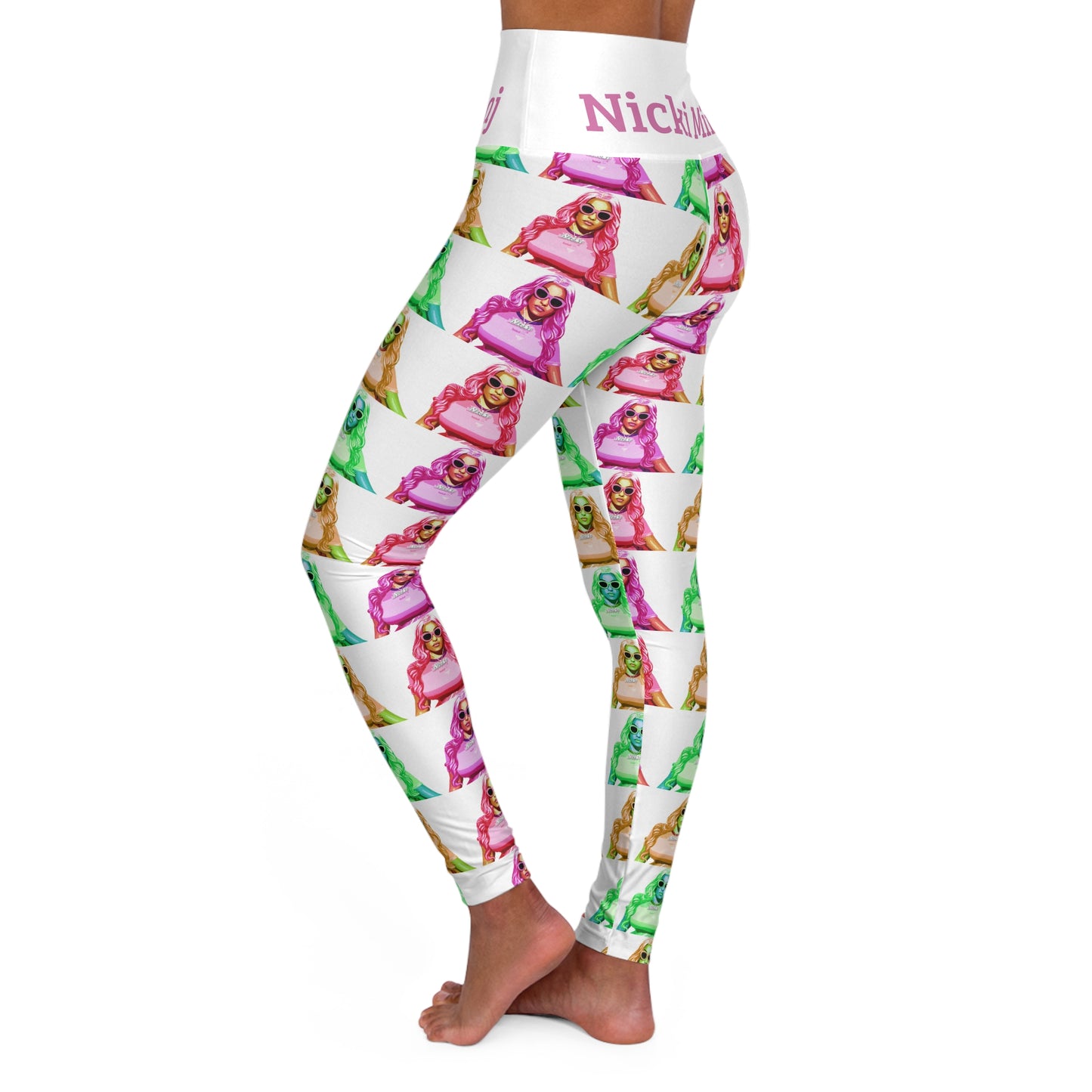 Nicki Minaj Andy Warhol Style Pop Art High Waisted Yoga Leggings