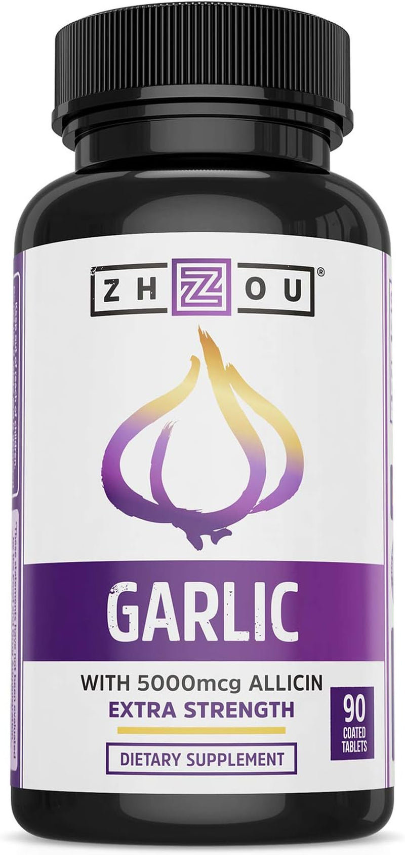 Nutrition Garlic Supplement with Allicin, Extra Strength 5000Mcg Allicin per Serving, Support Immune System, Blood Pressure and Cholesterol Health, 90 Servings TLBH