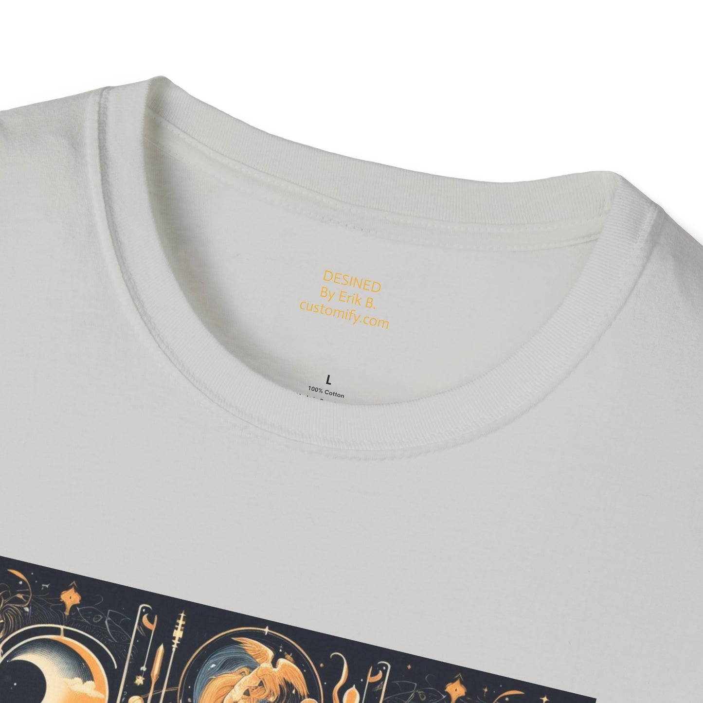 Celestial tarot design By Erik B. Unisex Softstyle T-Shirt