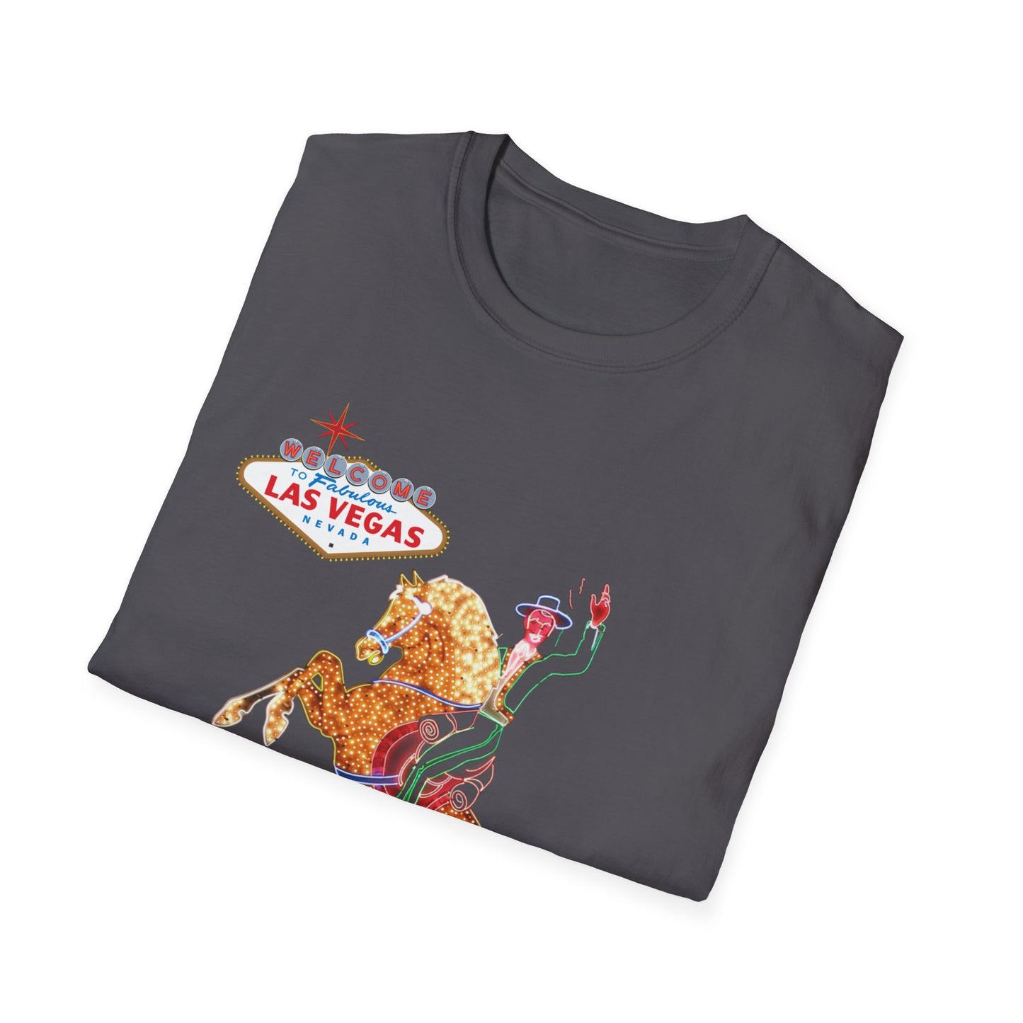 Las Vegas, Las Vegas Boulevard State Scenic Byway, Hacienda Horse and Rider Unisex Softstyle T-Shirt