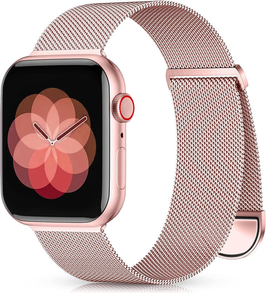 Metal Band Compatible with Apple Watch Band 40Mm 38Mm 41Mm 45Mm 44Mm 42Mm 49Mm for Women Men, Stainless Steel Milanese Mesh Loop Magnetic Wristbands for Iwatch Series 9 8 7 6 5 4 3 2 1 SE Ultra