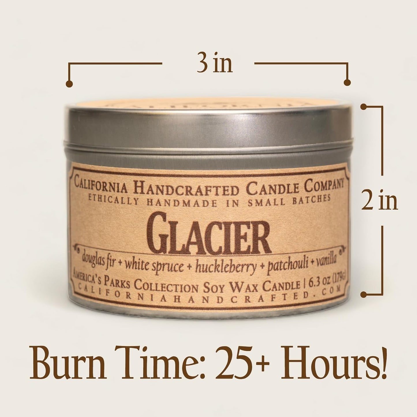 Glacier National Park Soy Candle | Douglas Fir, White Spruce, Huckleberry Scent | Essential Oils, Woodsy Decor, National Parks Gifts Natural Soy Wax, Handmade Gifts, Made in USA