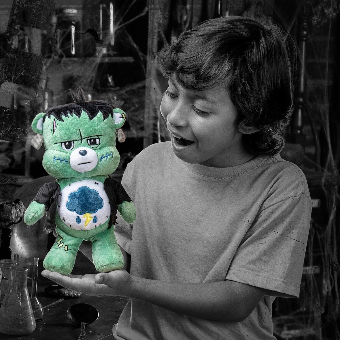 Basic Fun, Grumpy as Frankenstein, Universal Monsters 22Cm Plush, Cuddly Toys for Children, Cute Teddy Bear, Suitable for Girls and Boys Ages 4+ UK