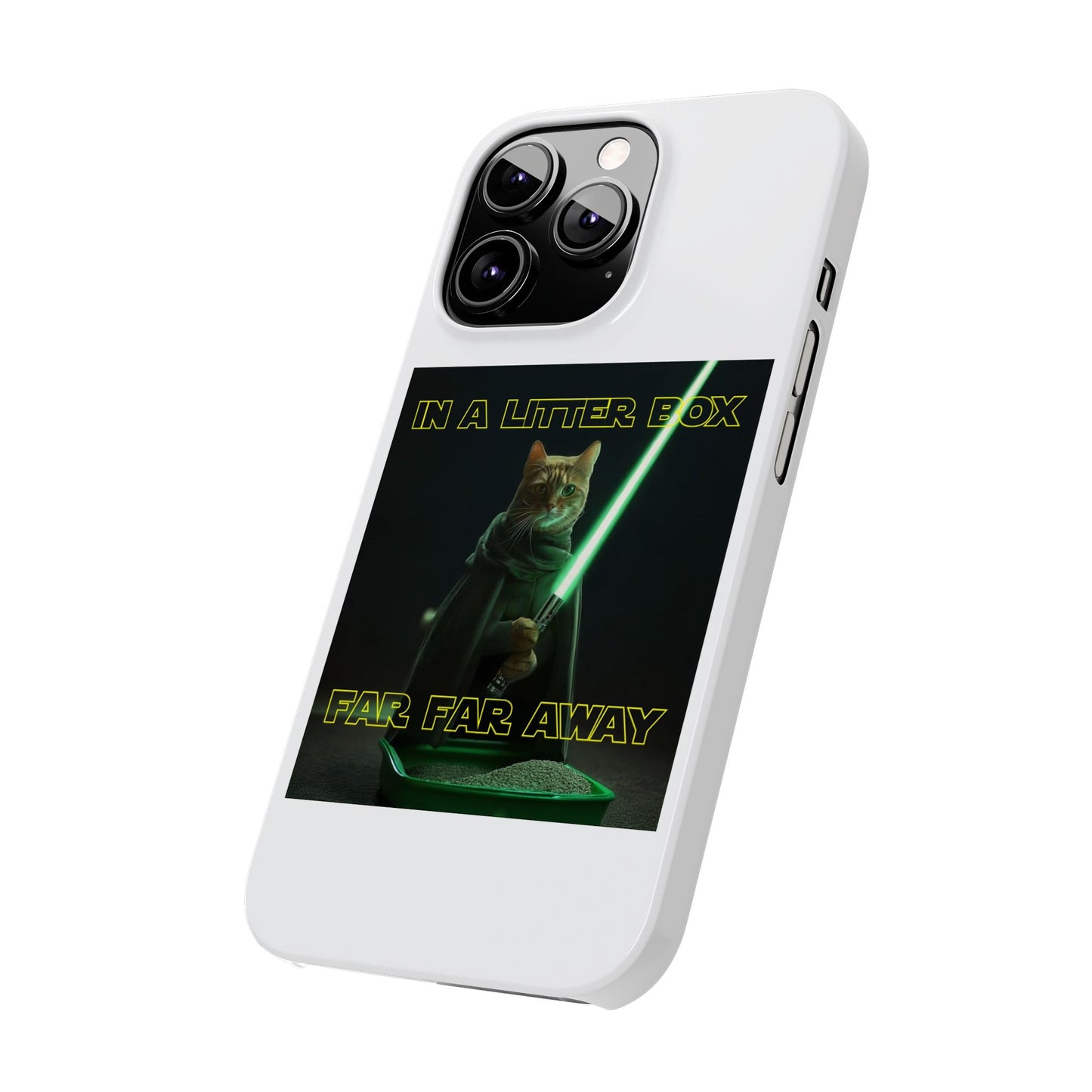 STAR WARS CAT IN A LITTER BOX FAR FAR AWAY  Slim Phone Cases