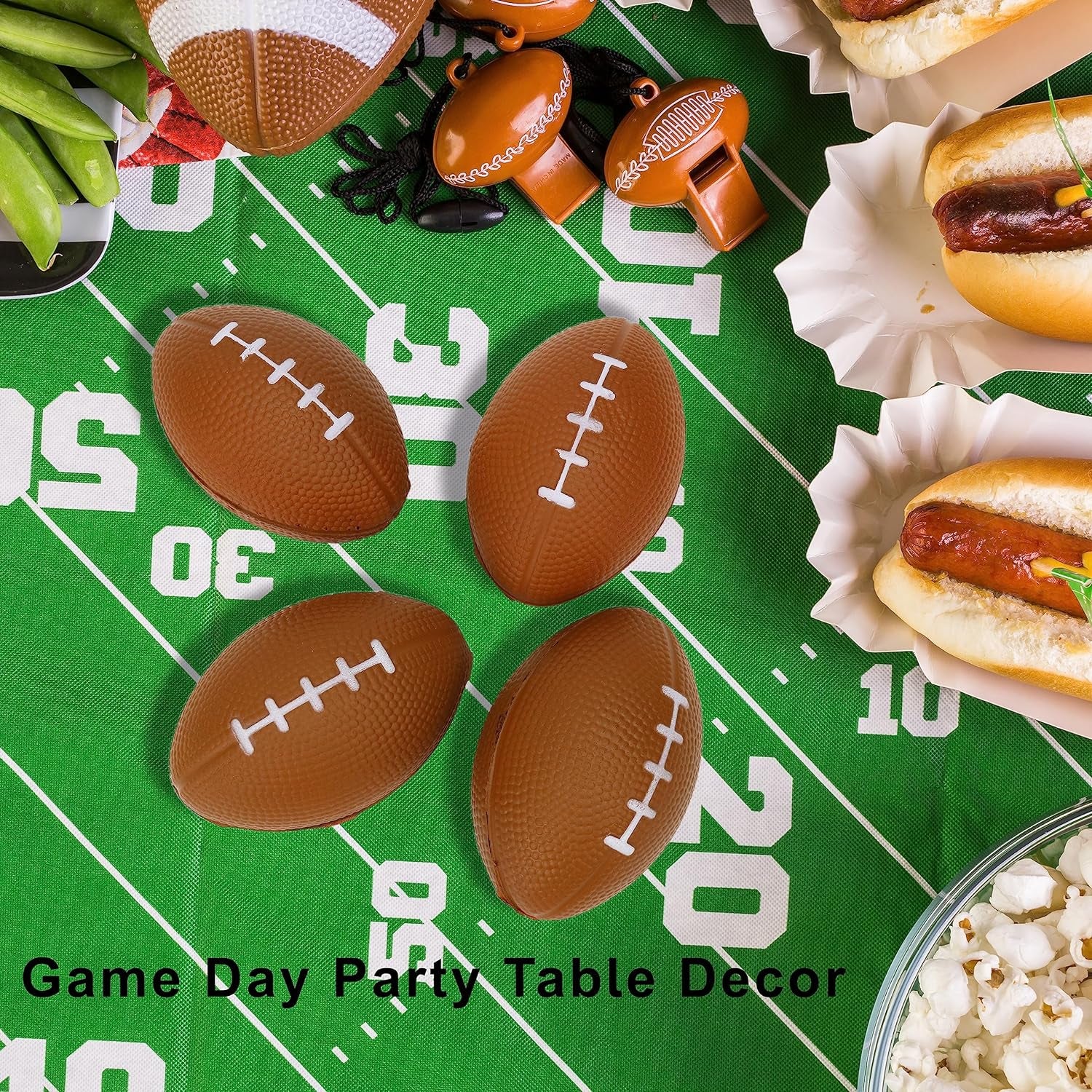 1 Dozen 4" Foam Mini Football Stress Balls, Mini Sport Balls, Superbowl Decoration Party Favor, Football Themed Party Supplies (Football)