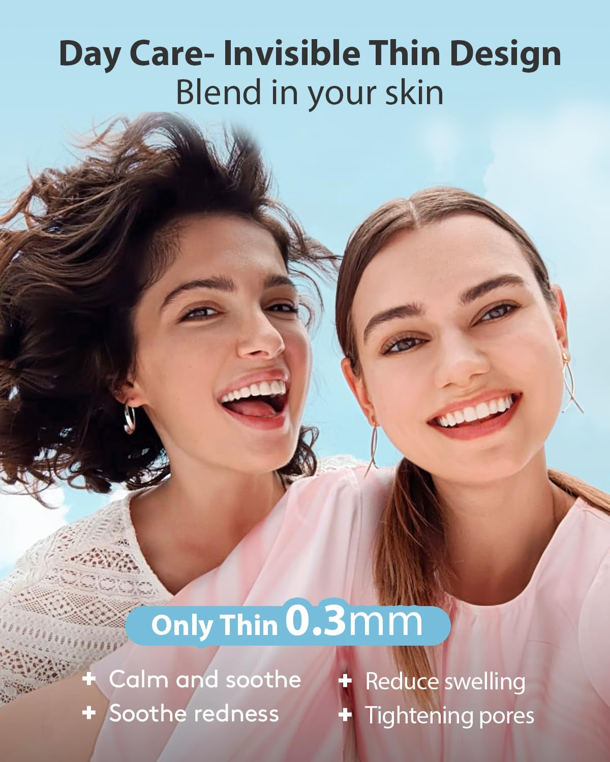 Acne Pimple Patches- Day and Night 4 Sizes 180 Dots Thin & Thick Hydrocolloid Patches with Witch Hazel, Tea Tree & Calendula Oil, Extra Adhesion for Face Zit Patch Dots