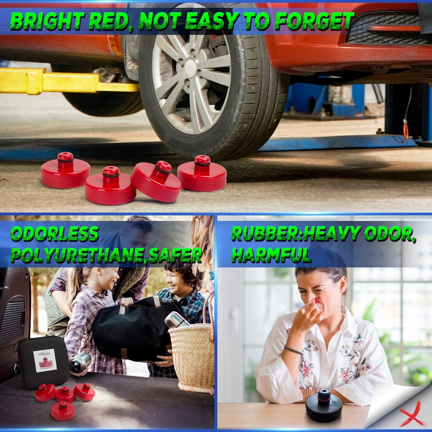 Tesla Jack Pad Lifting Jack Pad for Tesla Model 3/S/X/Y, Upgraded Polyurethane Floor Jack Stands Puck with Storage Case, Jack Lift Pad Car Tire Tools Tesla Accessories for Tesla Vehicles 2013 to 2024