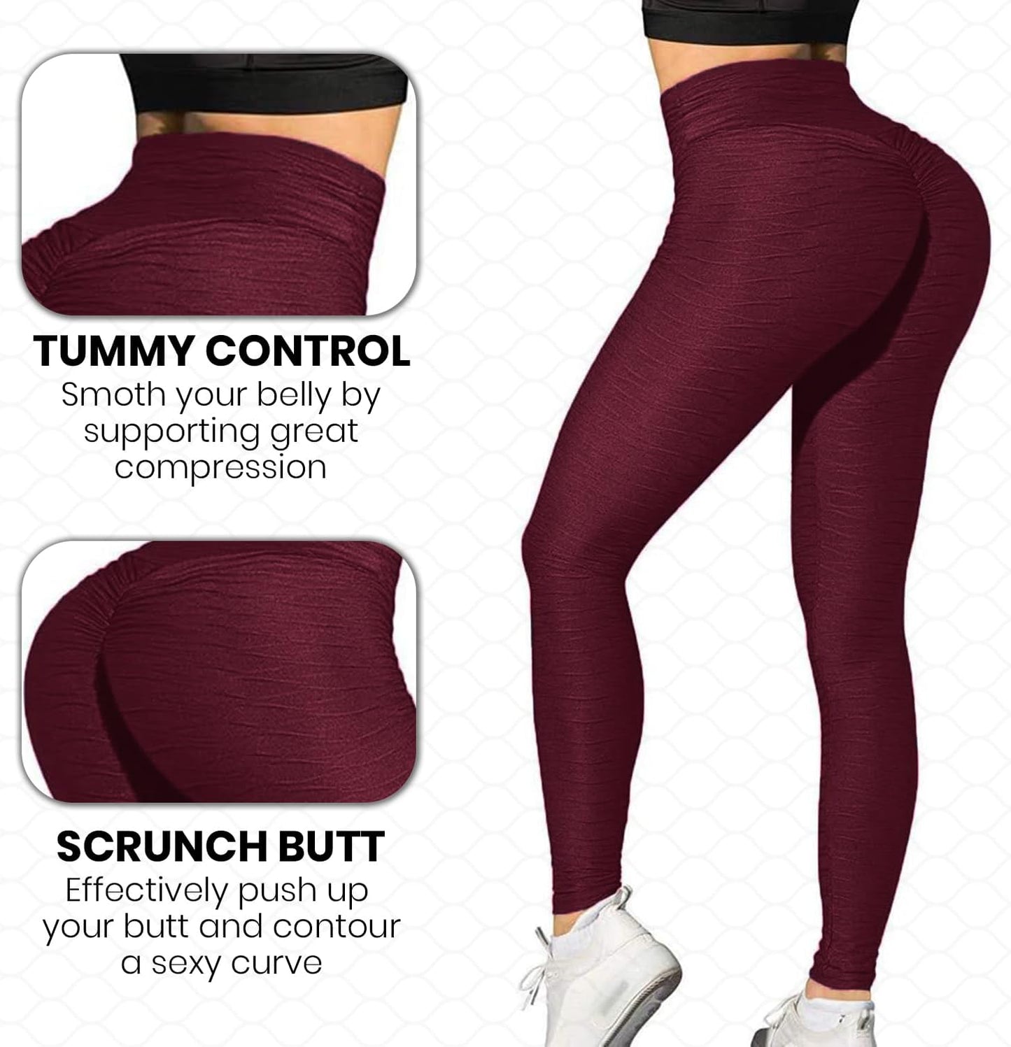 Butt Lifting Workout Tummy Control Leggings for Women Tiktok High Waisted Yoga Pants Scrunch Gym Booty Tights