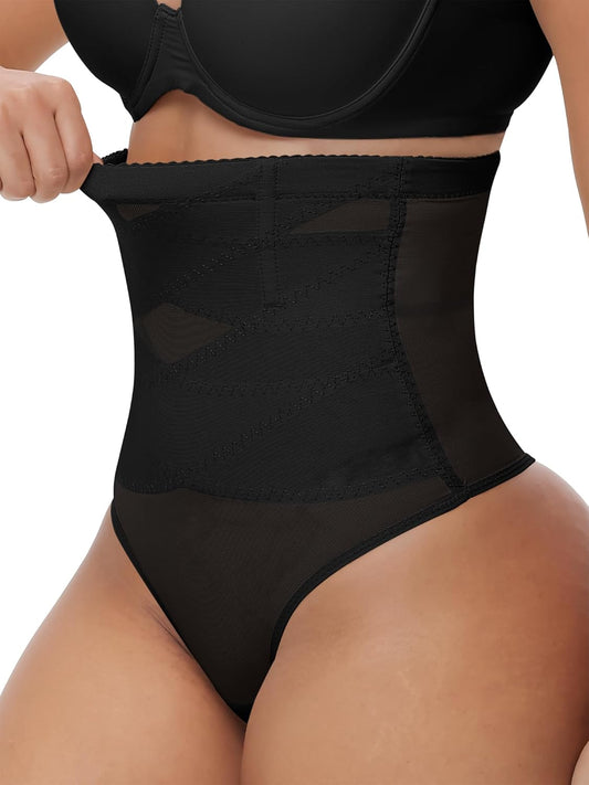 Shapewear Tummy Control Thong for Women High Waisted Underwear Seamless Girdle Body Shaper Panties
