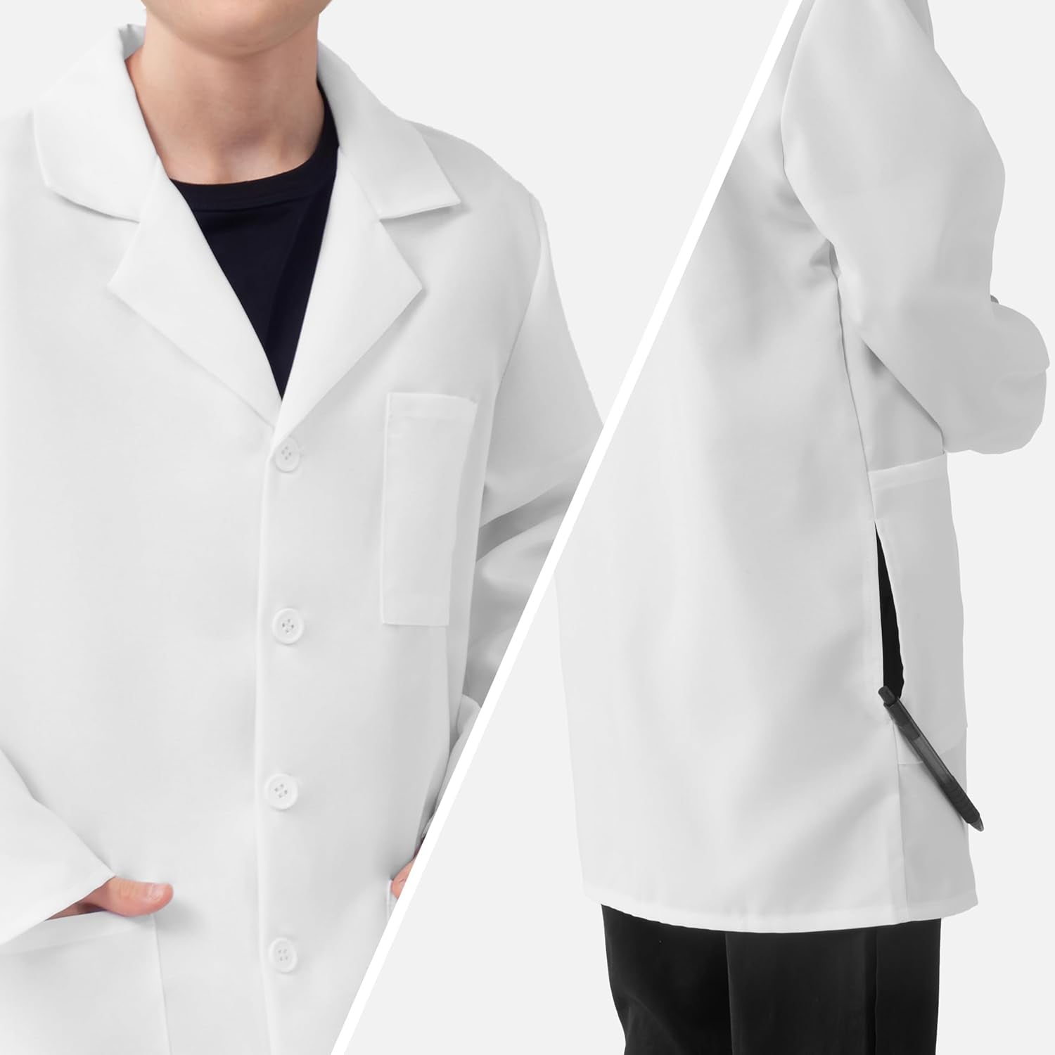 Kids Halloween Costume, Doctor Lab Coat Boys, Toddlers Medical Costume for Halloween Costumes Role Play Themed Parties (Small(5-7 Yrs))