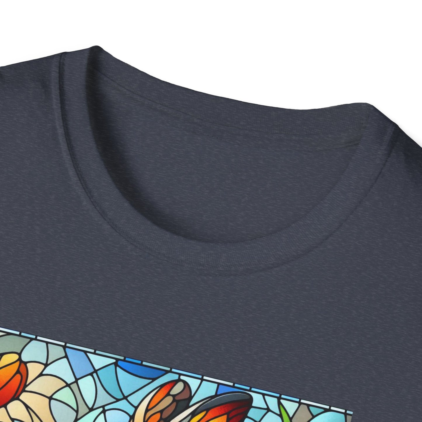 Dutch Rabbit Animal Stained Glass DesignUnisex Softstyle T-Shirt