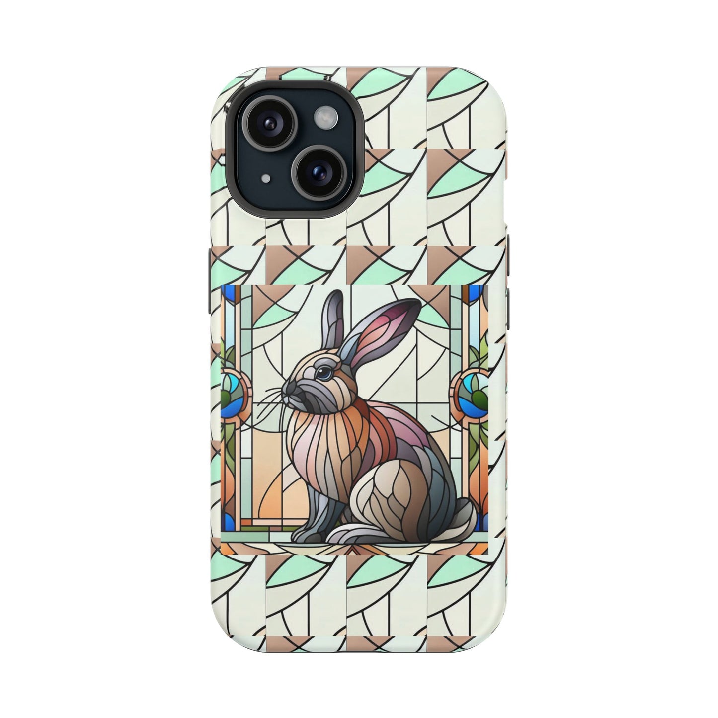 Flemish Giant Rabbit Animal Stained Glass Design Magnetic Tough Cases