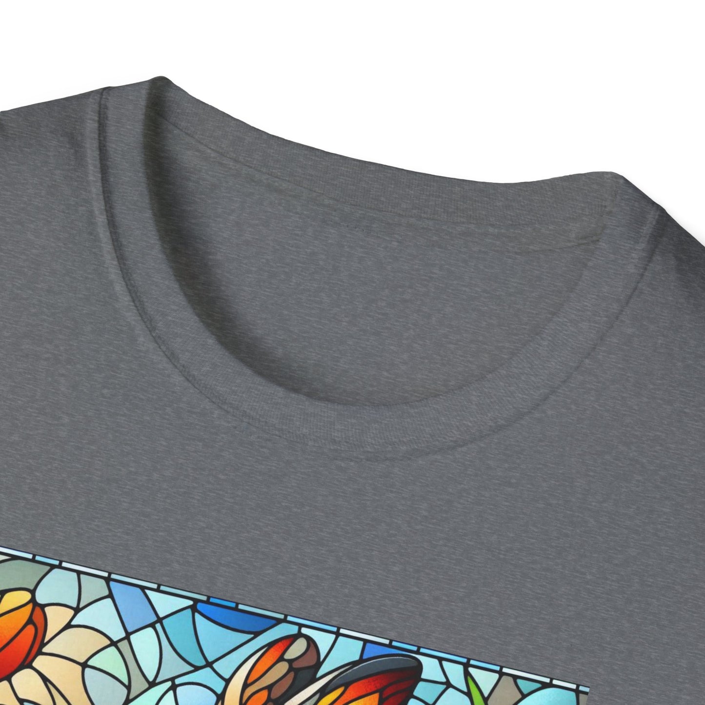 Dutch Rabbit Animal Stained Glass DesignUnisex Softstyle T-Shirt