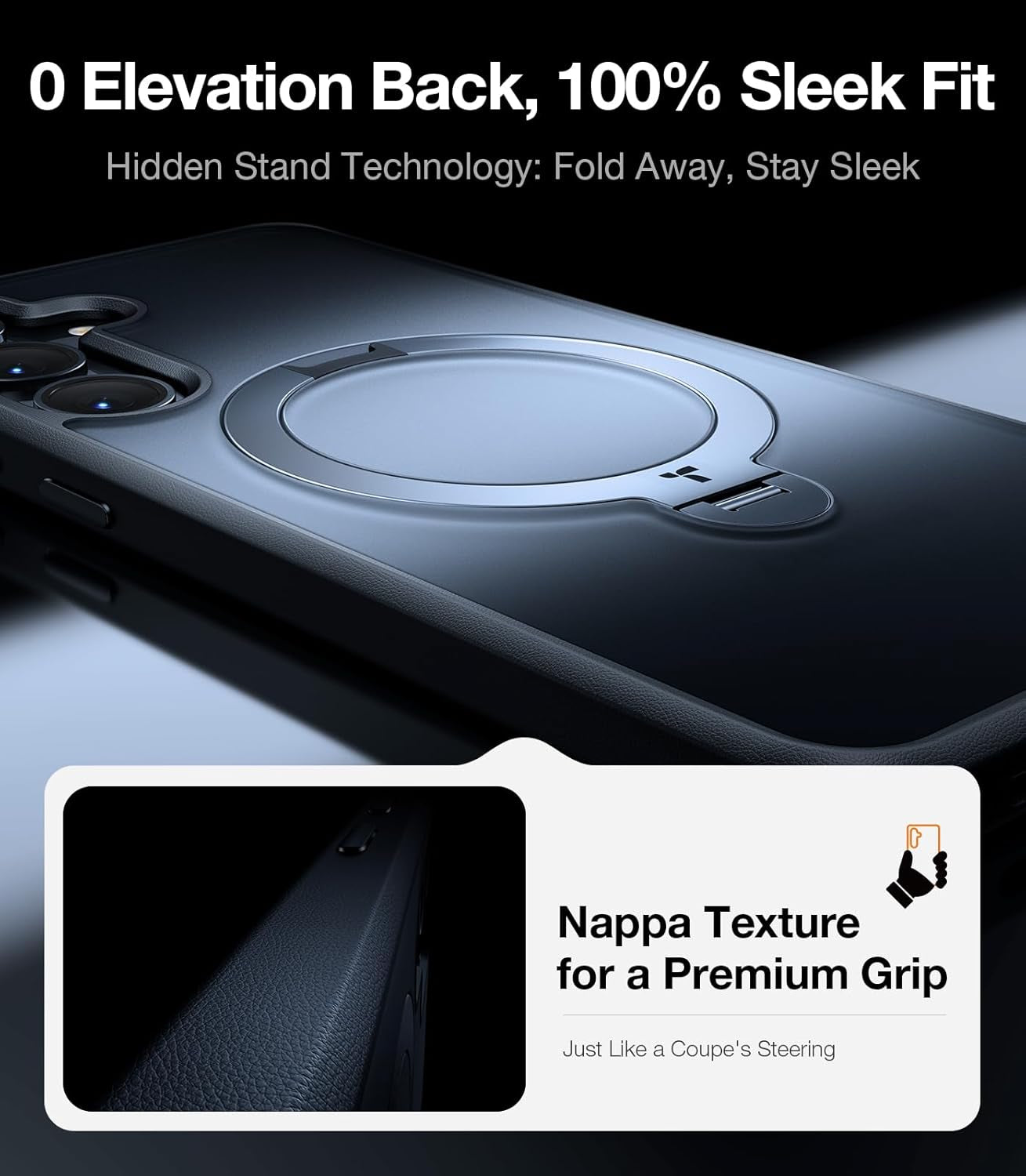 360°Spin Magnetic Stand for Samsung Galaxy S25 plus Case (2025), Fit for Magsafe Military Grade Shockproof Slim Protective S25+ plus Case with Kickstand & Ring Holder, Ostand Spin, Black